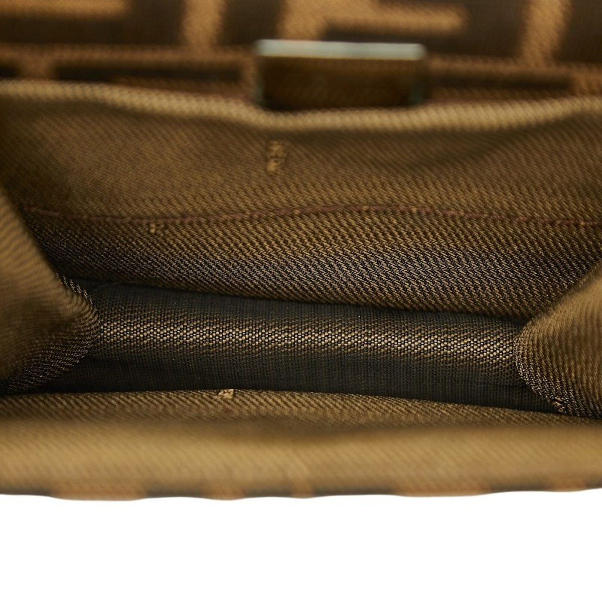 Fendi Brown Canvas Leather Shoulder Bag (Pre-Owned)