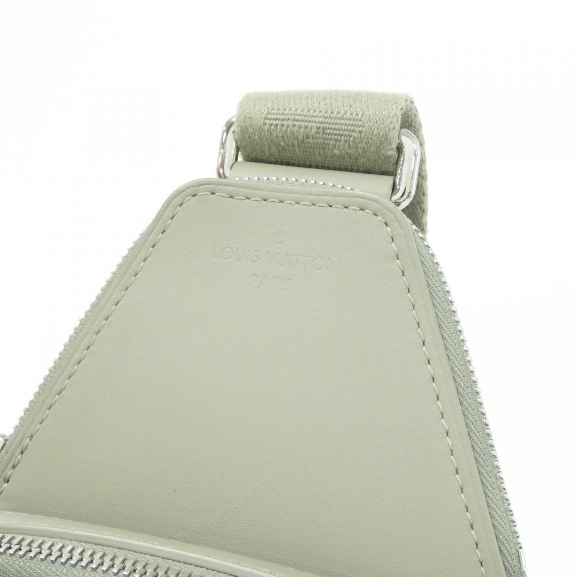 Louis Vuitton Green Coated Canvas Shoulder Bag (Pre-Owned)