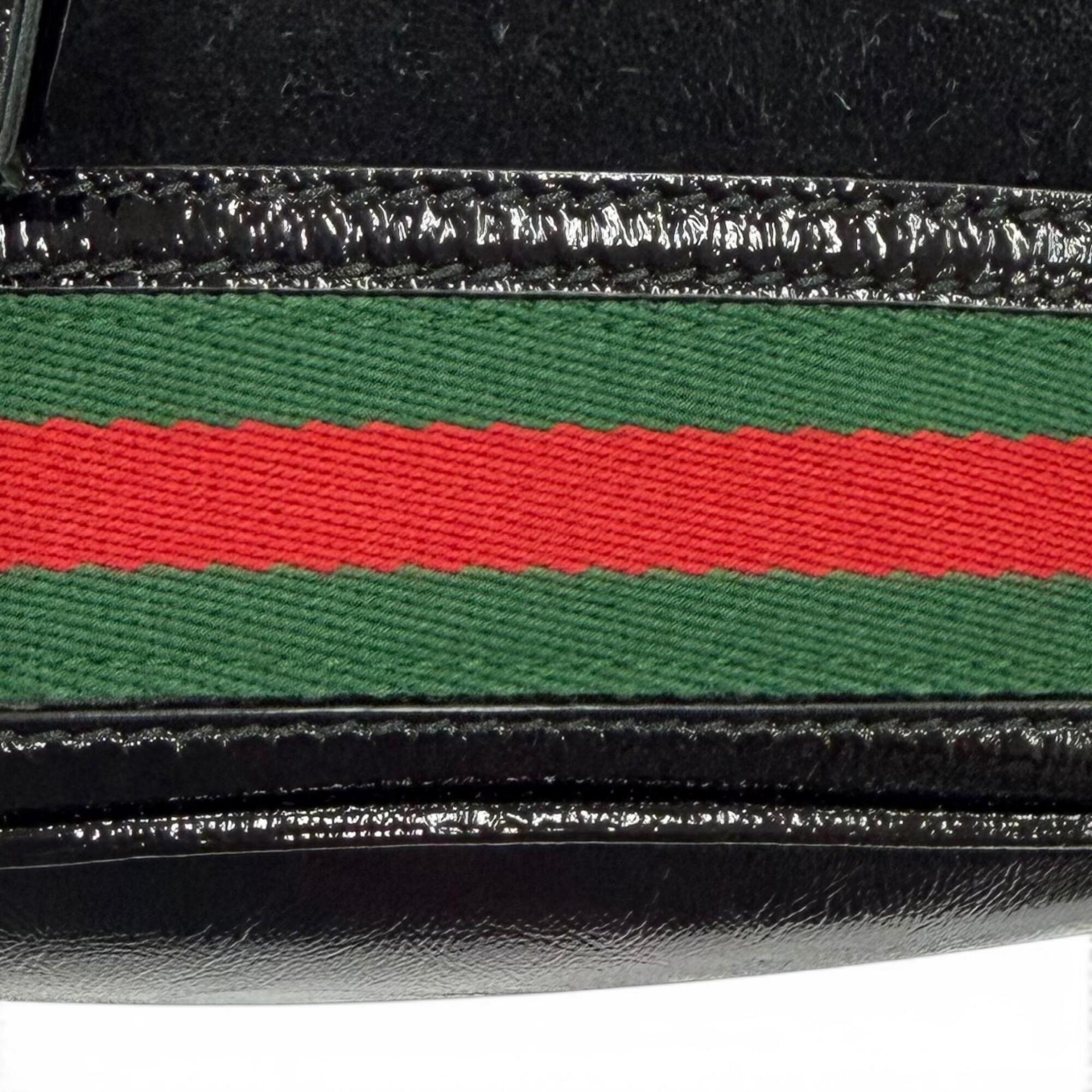 Gucci Black Suede Leather Handbag Shoulder Bag (Pre-Owned)