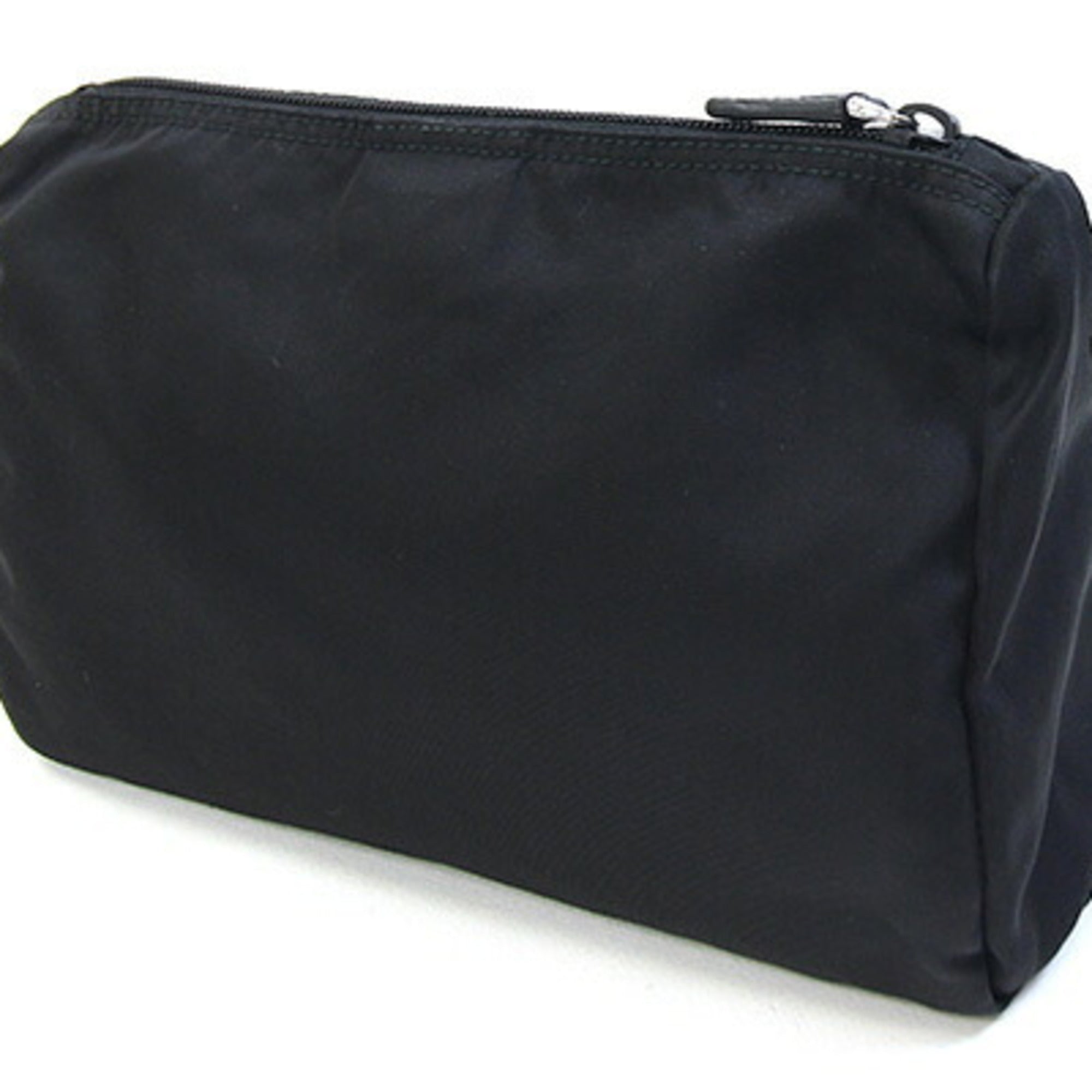 Prada Black White Nylon Handbag Pouch (Pre-Owned)