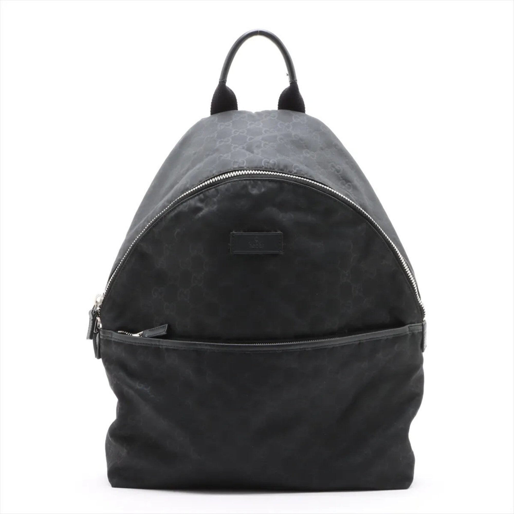 Gucci Black Leather Nylon Backpack (Pre-Owned)