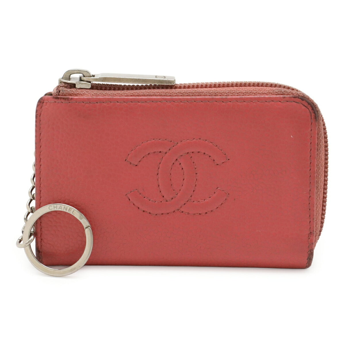Chanel Pink Grained Calfskin Coin Purse/Coin Case (Pre-Owned)