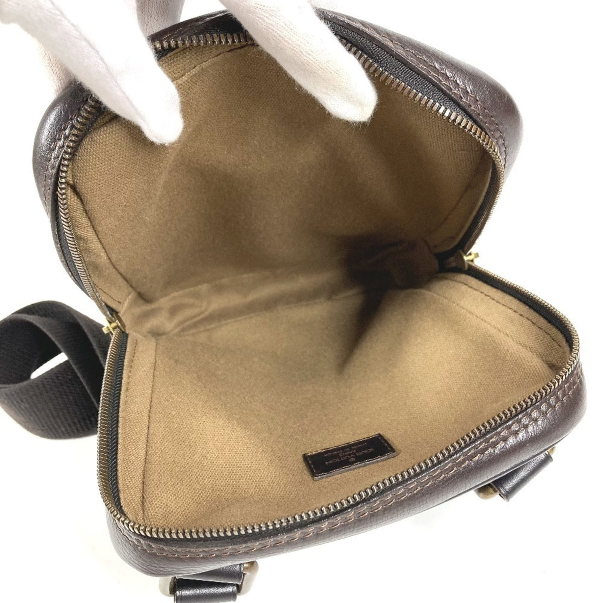 Louis Vuitton Brown Coffee Utah Leather Leather Pochette Shoulder Bag (Pre-Owned)