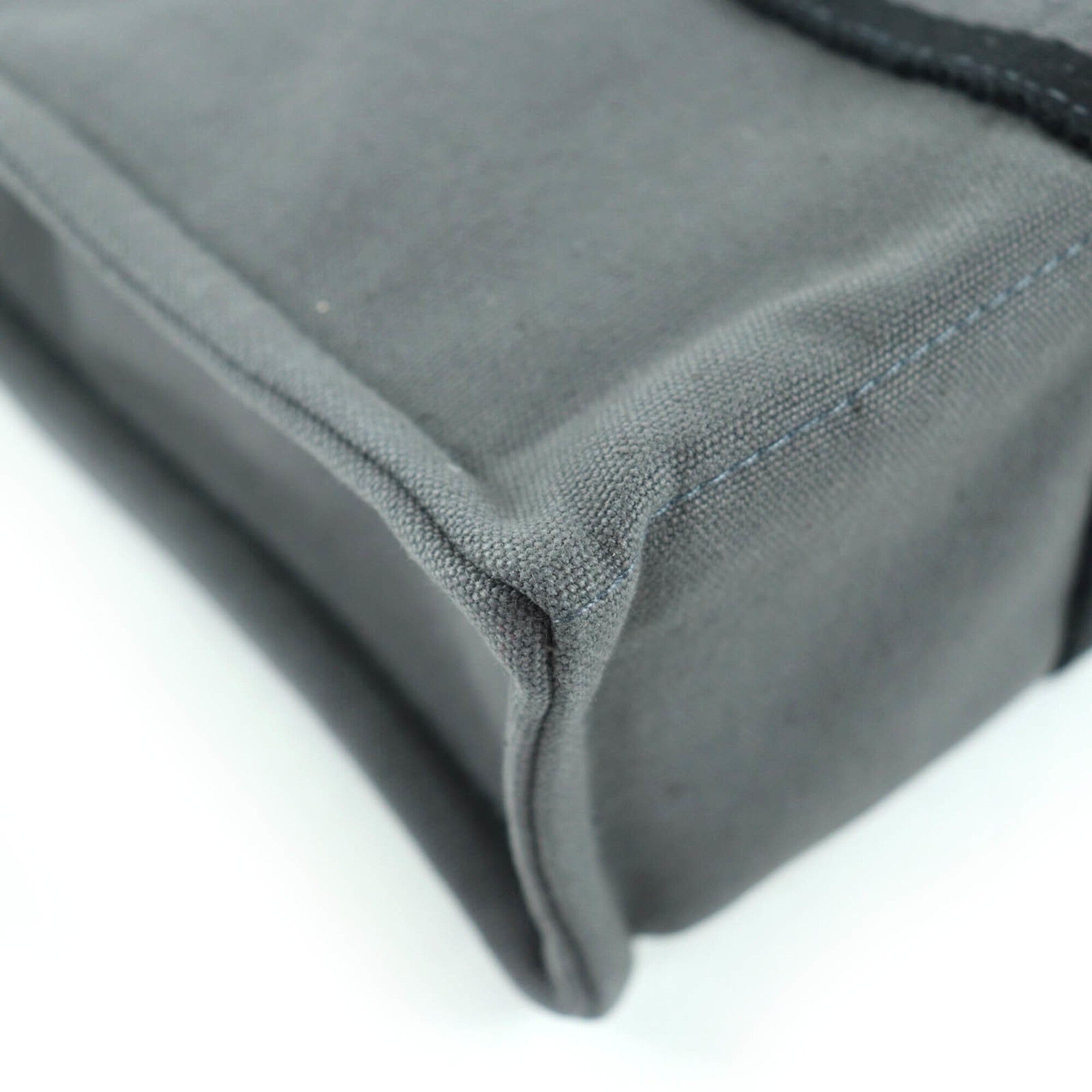 Hermes Fourre Tout Gray Cotton Handbag Tote Bag (Pre-Owned)