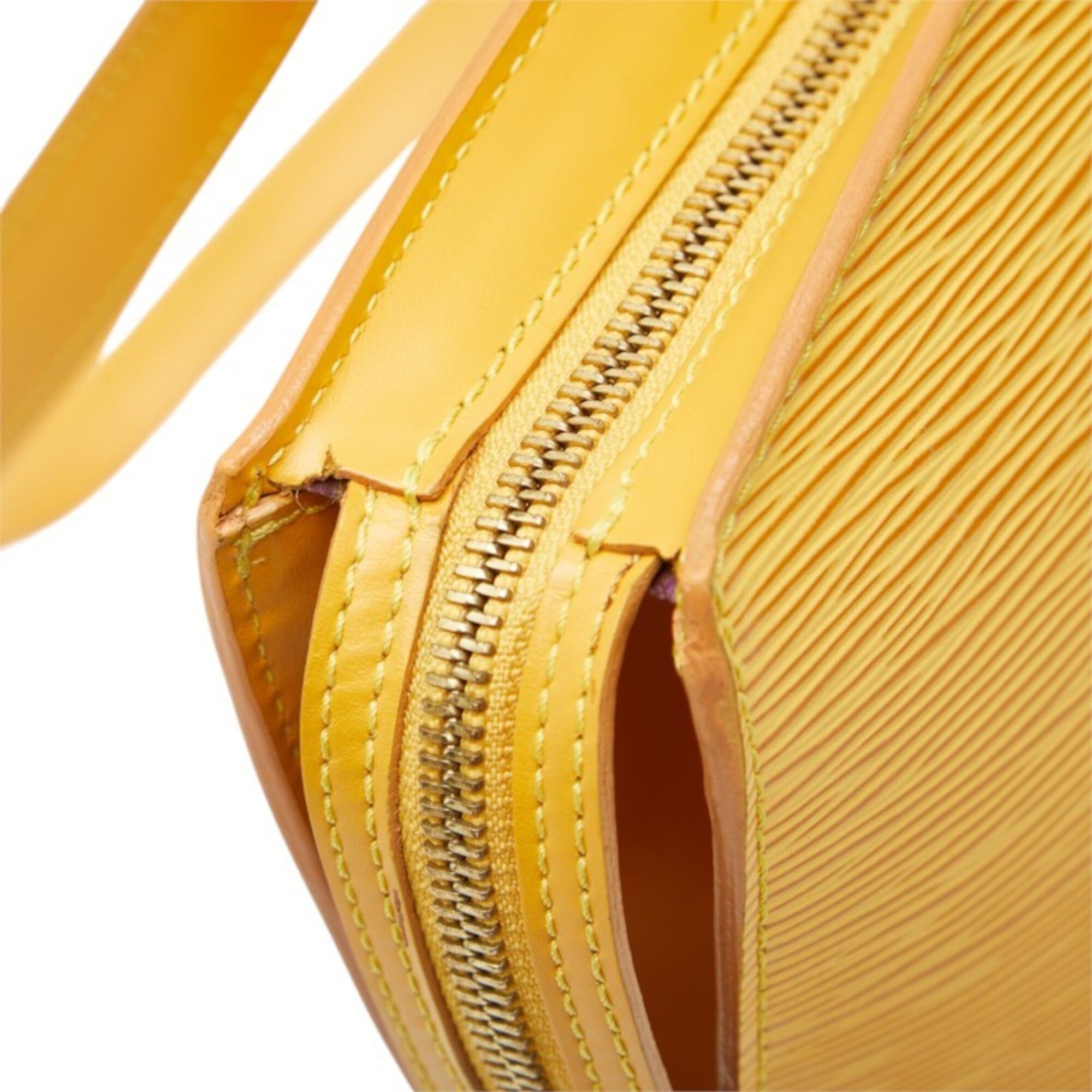 Louis Vuitton Yellow Leather Shoulder Bag Tote Bag (Pre-Owned)