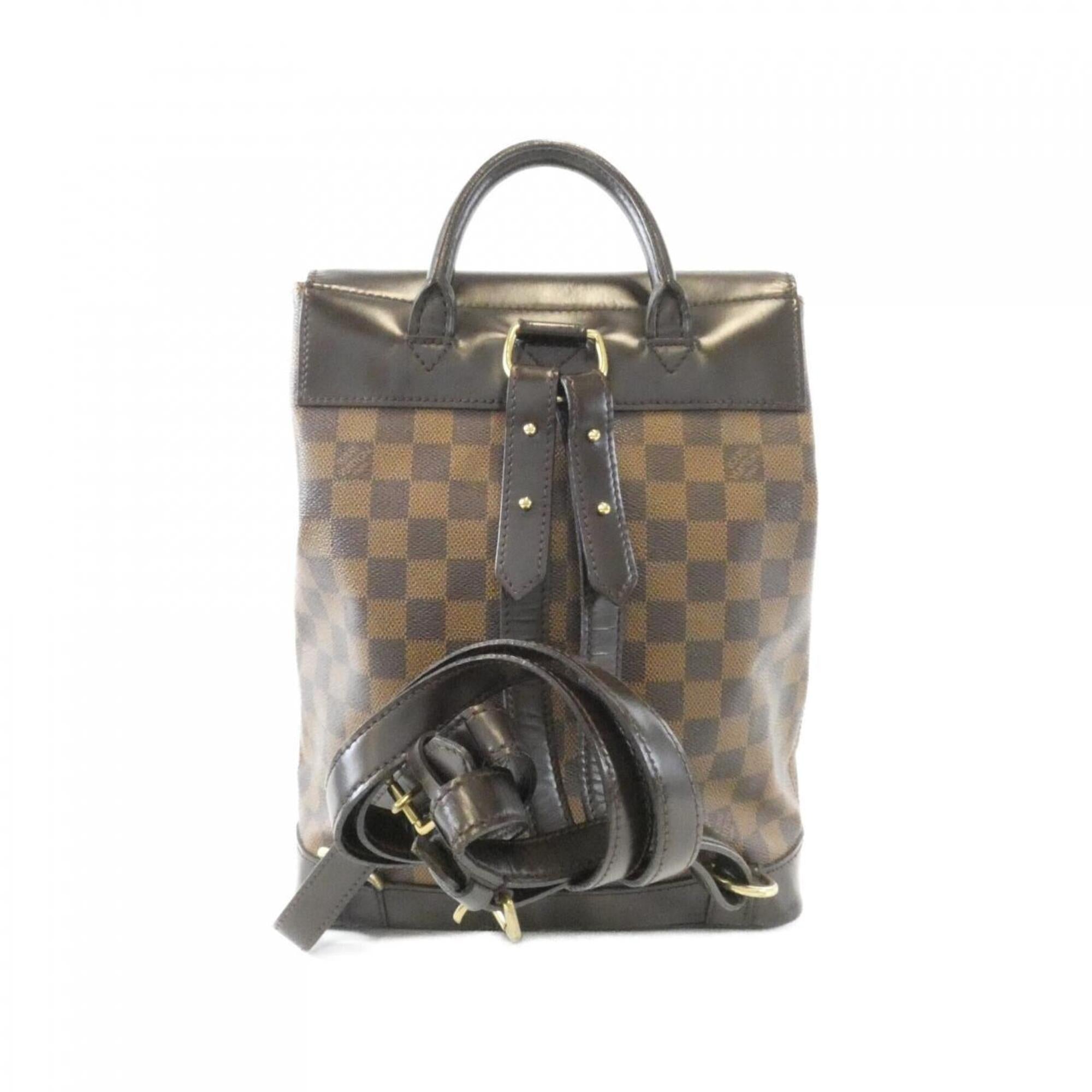 Louis Vuitton Brown Coated Canvas Backpack (Pre-Owned)