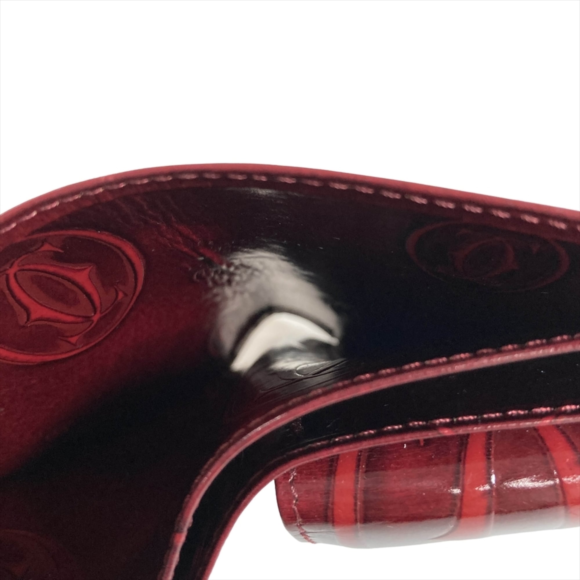 Cartier Happy Birthday Bordeaux Wine Red Patent Leather Wallet (Bi-Fold) (Pre-Owned)