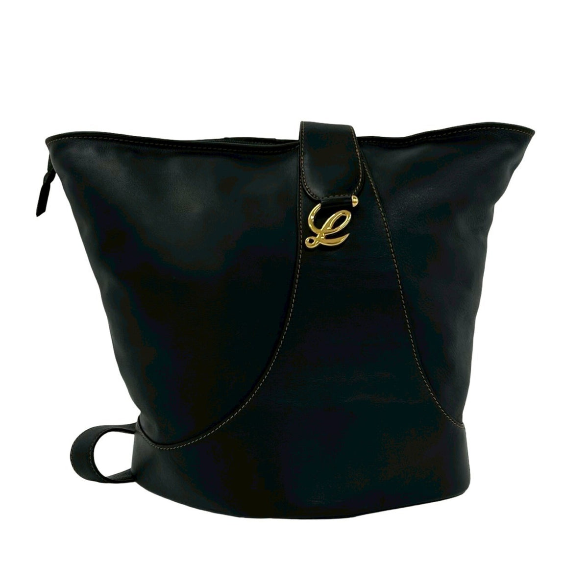 Loewe Black Leather Shoulder Bag Sling Bag (Pre-Owned)