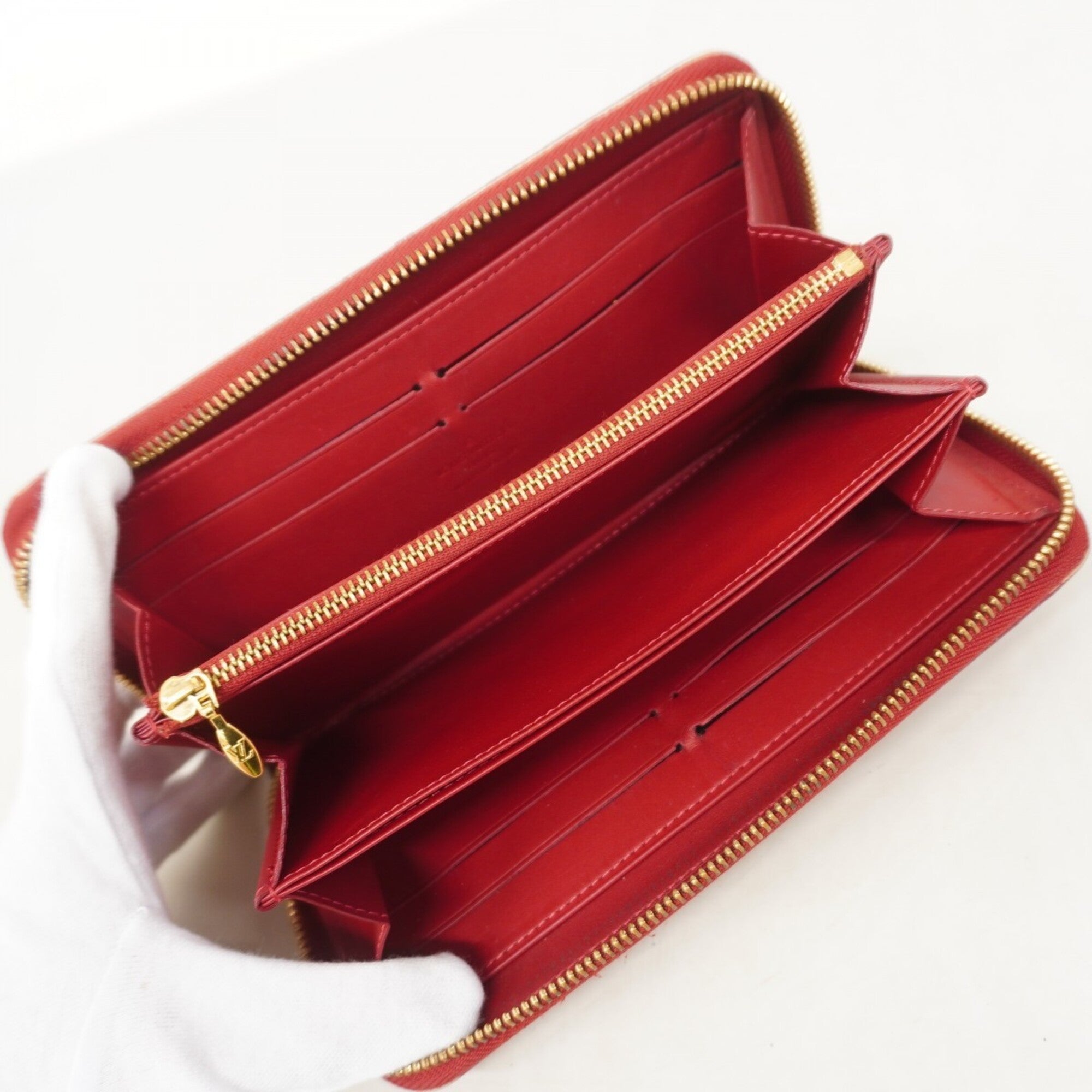 Louis Vuitton Red Color Long Wallet (Bi-Fold) (Pre-Owned)