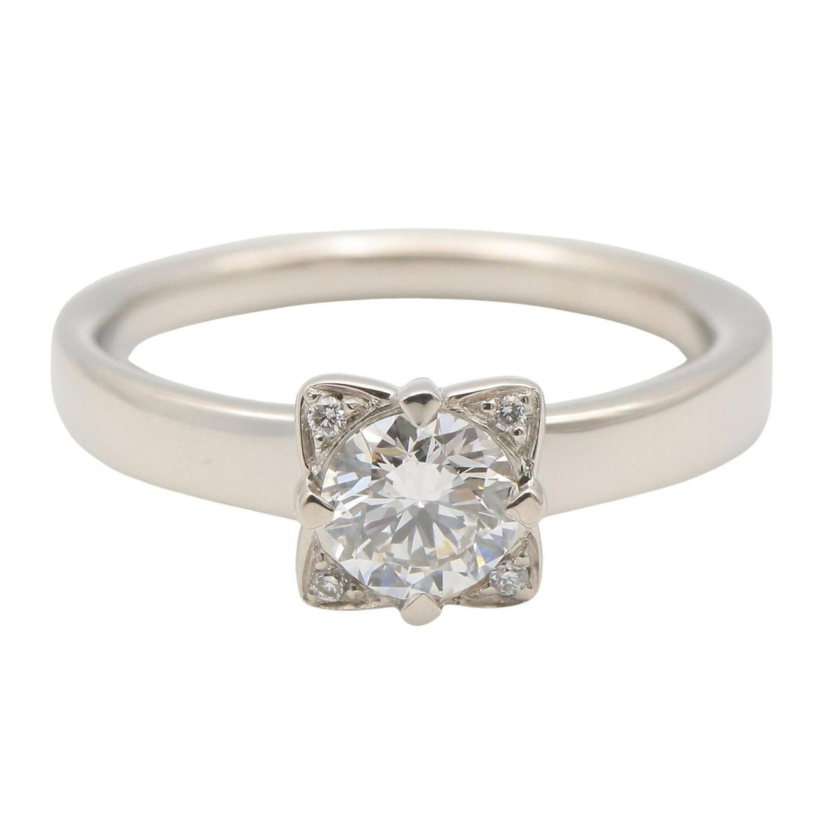 Bvlgari Silver Clear Platinum 950 Band Ring (Pre-Owned)