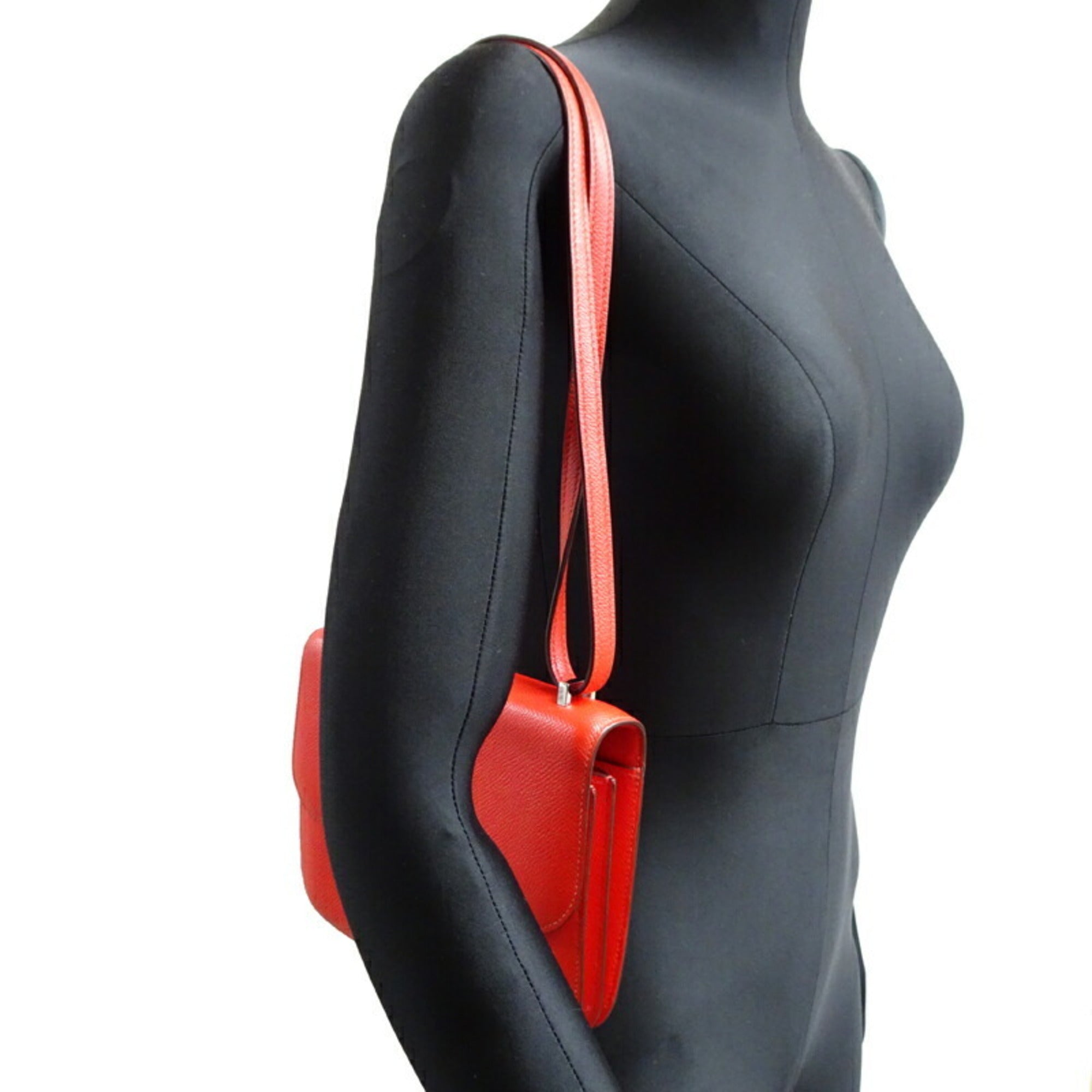 Hermes Red Color Epsom Leather Shoulder Bag (Pre-Owned)