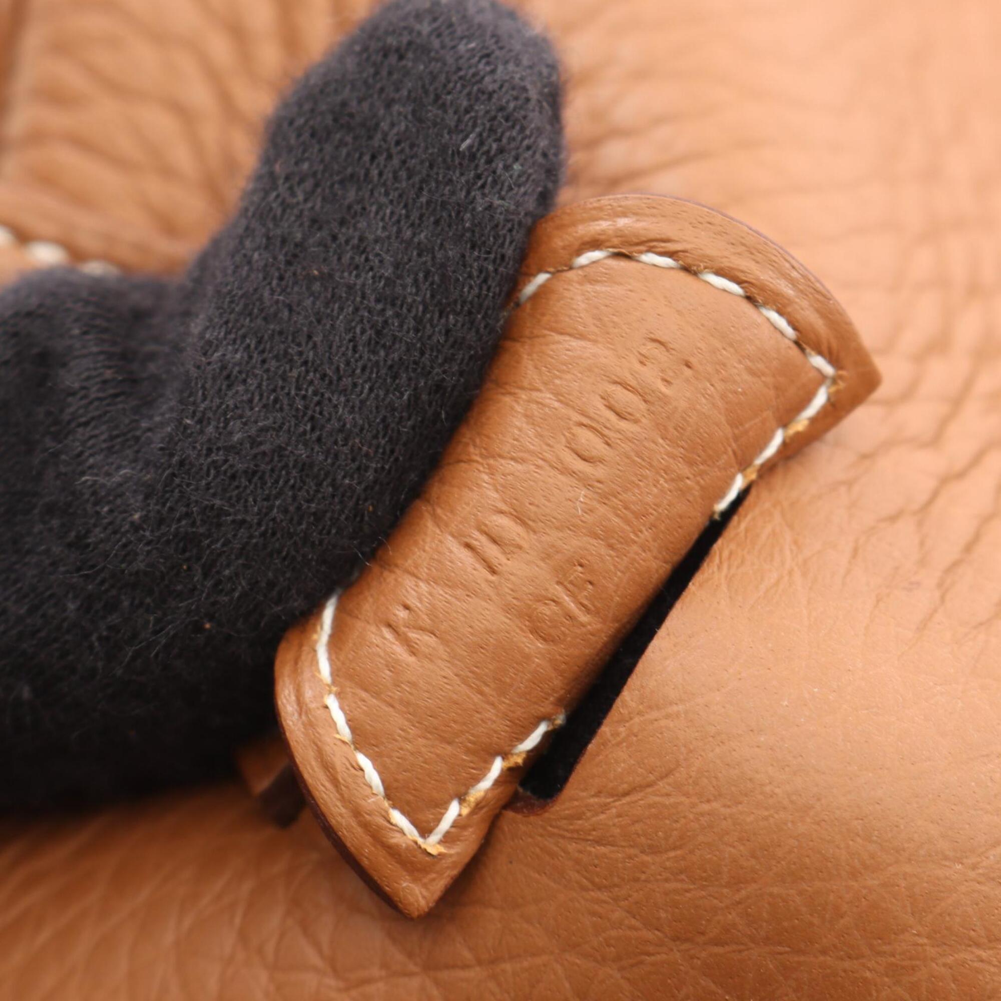 Hermes Brown Taurillon Clemence Leather Handbag Shoulder Bag (Pre-Owned)