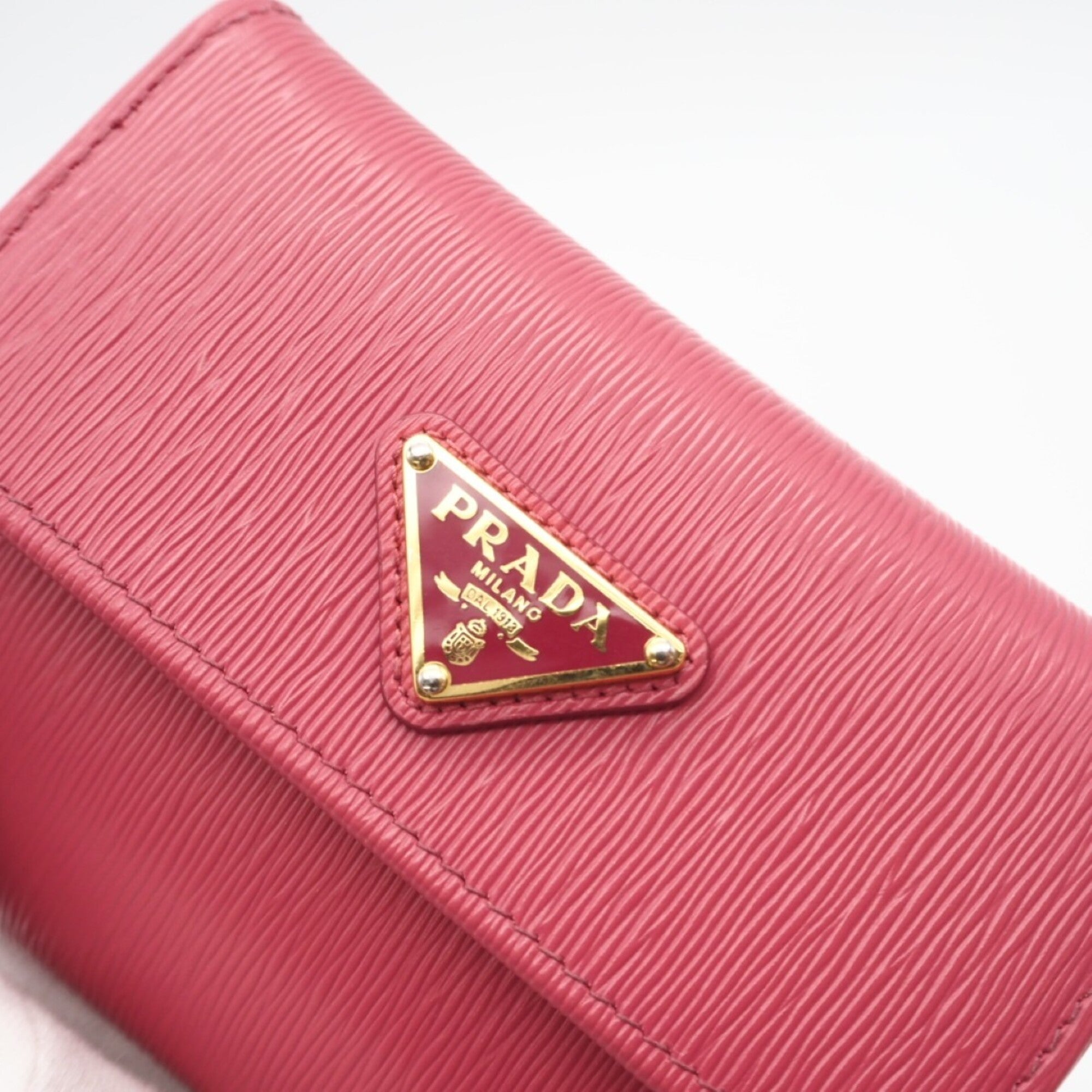 Prada Pink Leather Wallet (Tri-Fold) (Pre-Owned)