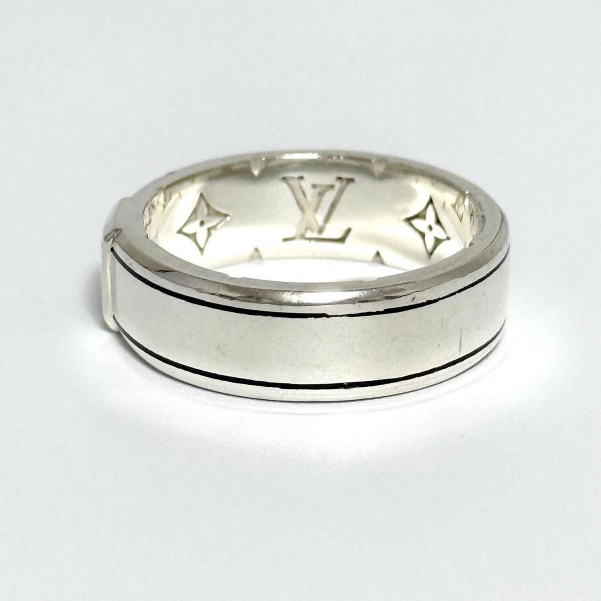 Louis Vuitton Silver Silver 925 Band Ring (Pre-Owned)