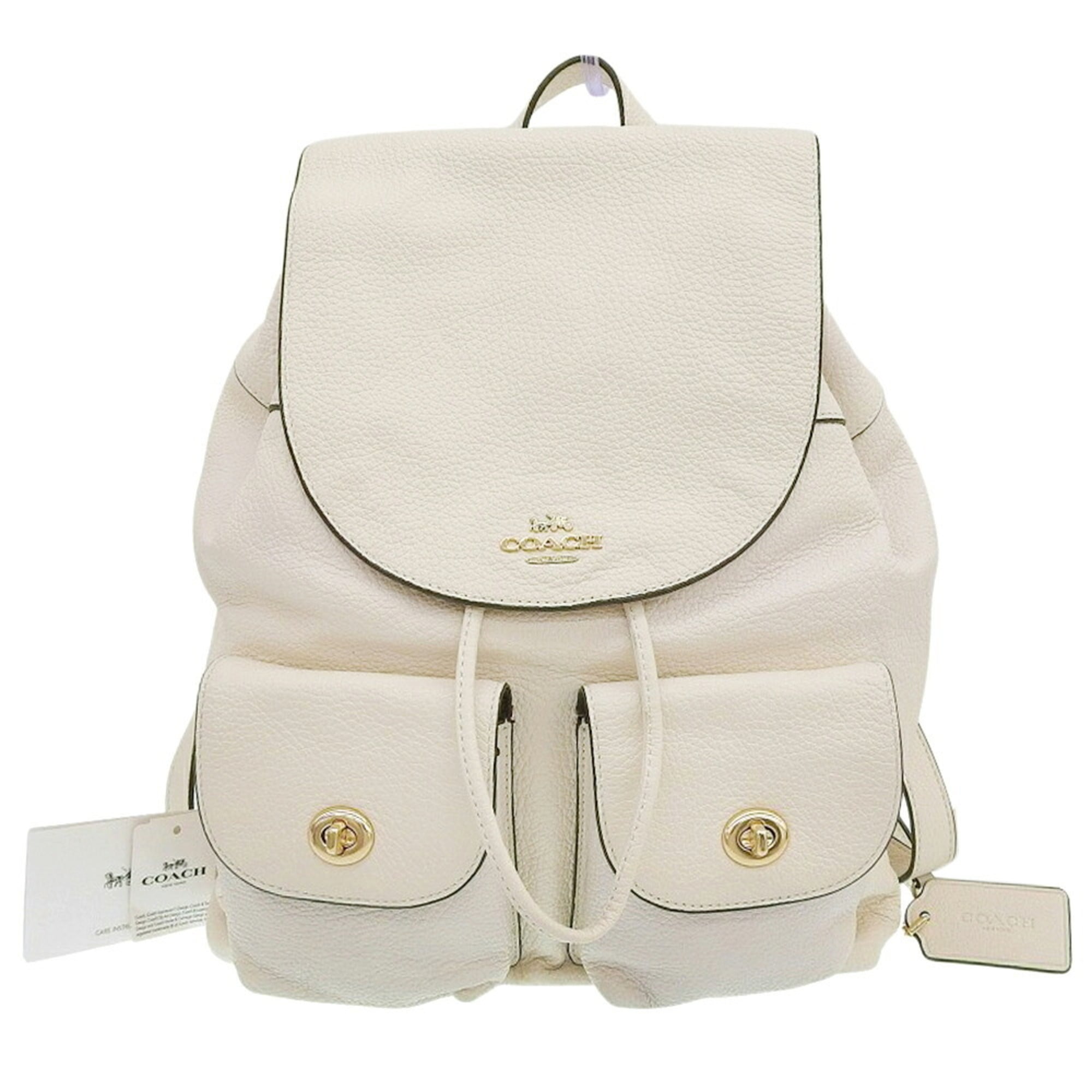 Coach White Leather Backpack (Pre-Owned)