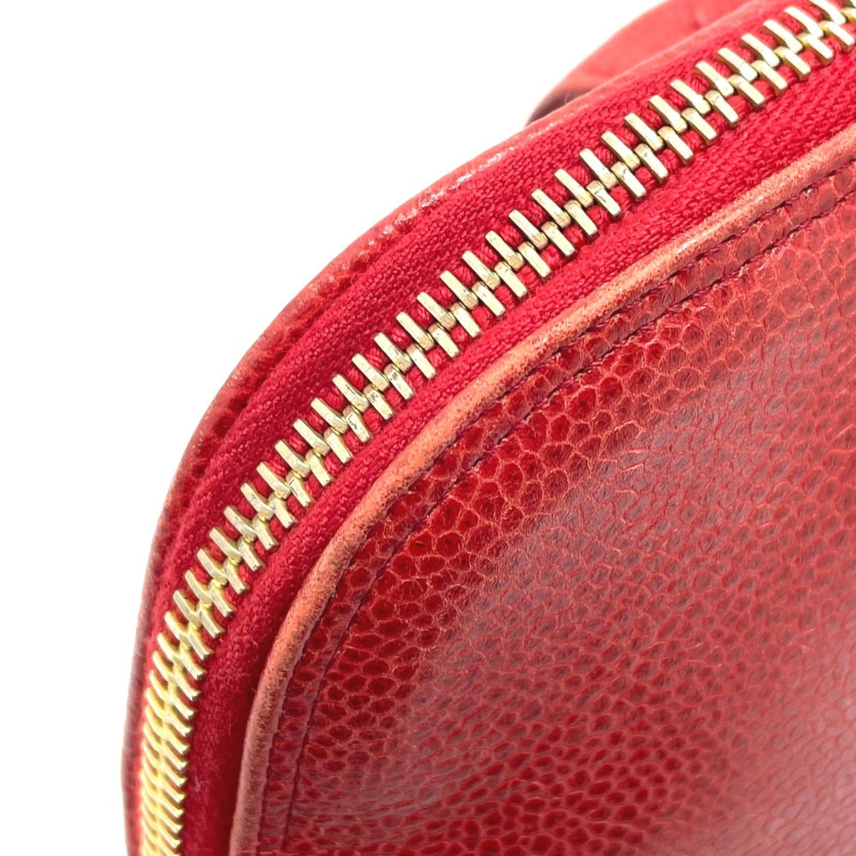 Chanel Red Leather Shoulder Bag (Pre-Owned)
