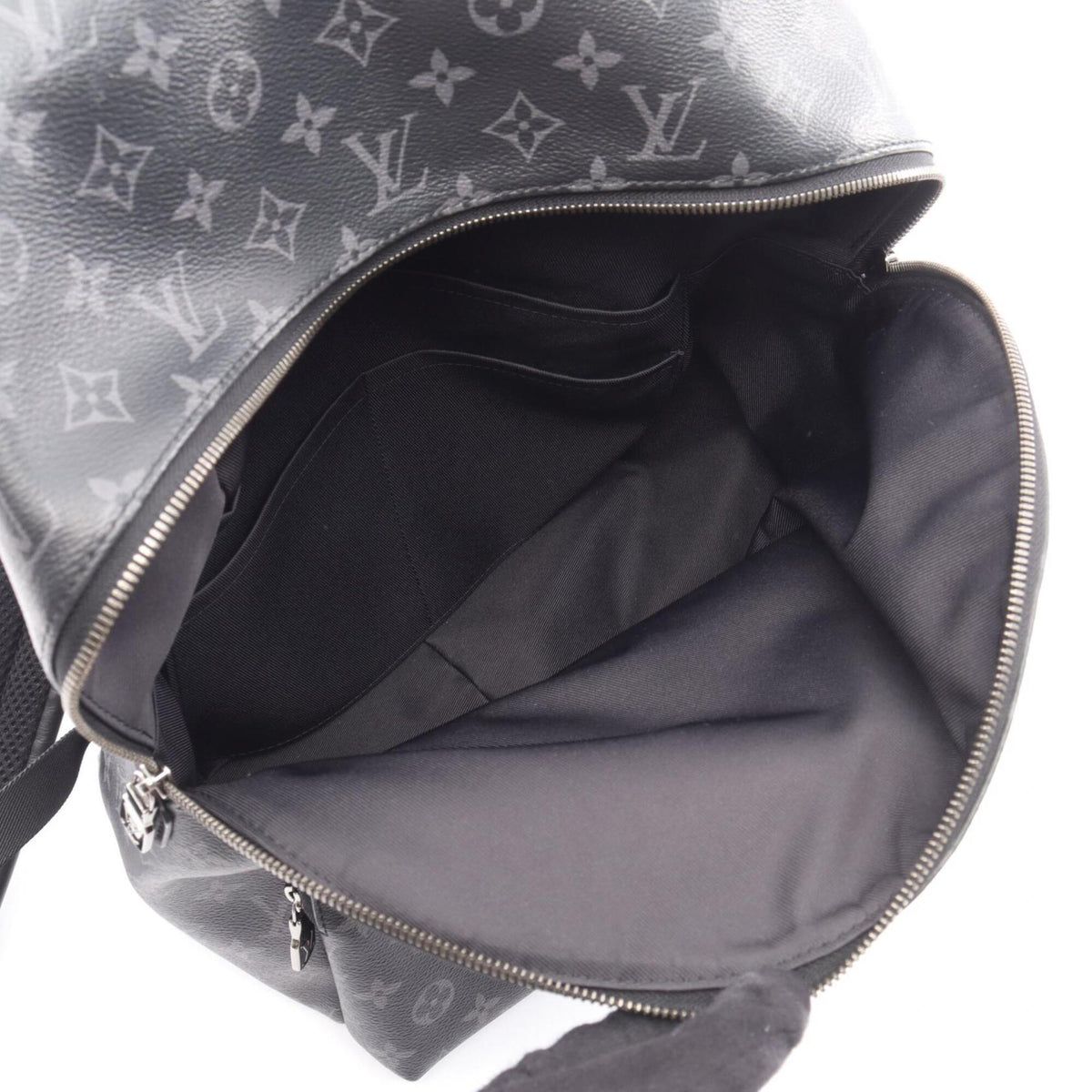Louis Vuitton Black Pvc Leather Backpack Handbag (Pre-Owned)