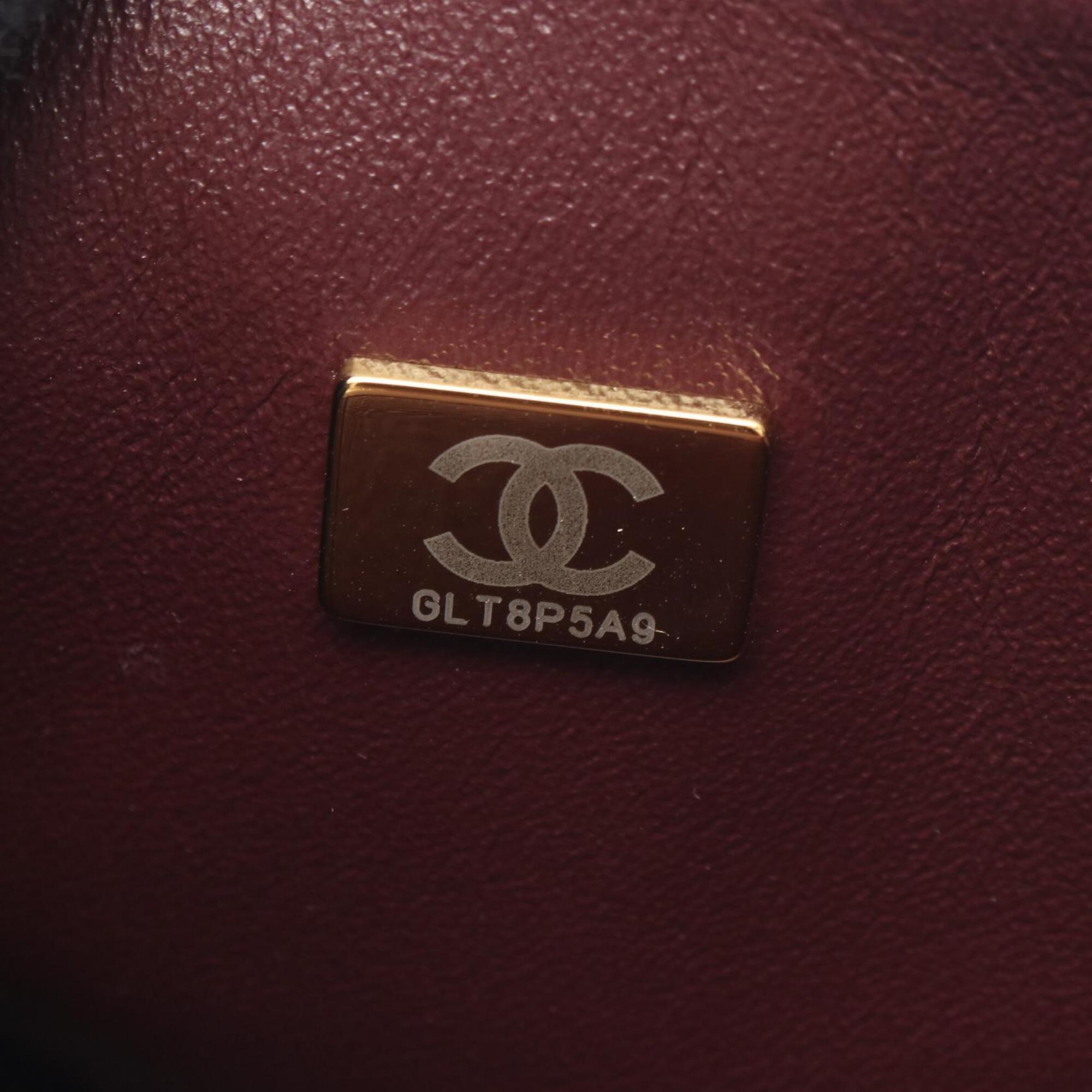 Chanel Black Grained Calfskin Handbag Shoulder Bag (Pre-Owned)