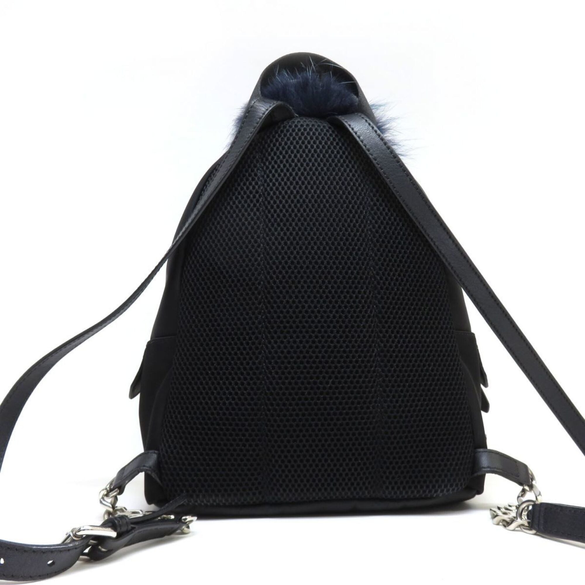 Fendi Black Nylon Leather Backpack (Pre-Owned)
