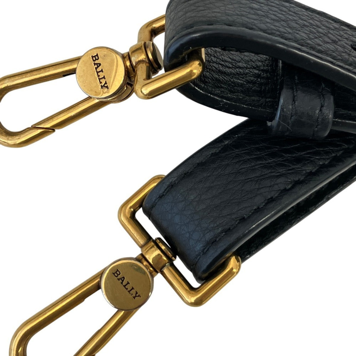 Bally Black White Yellow Leather Handbag Shoulder Bag (Pre-Owned)