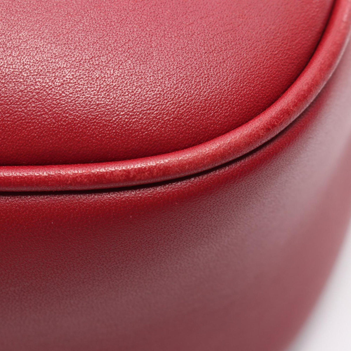 Gucci Red Color Leather Handbag Shoulder Bag (Pre-Owned)