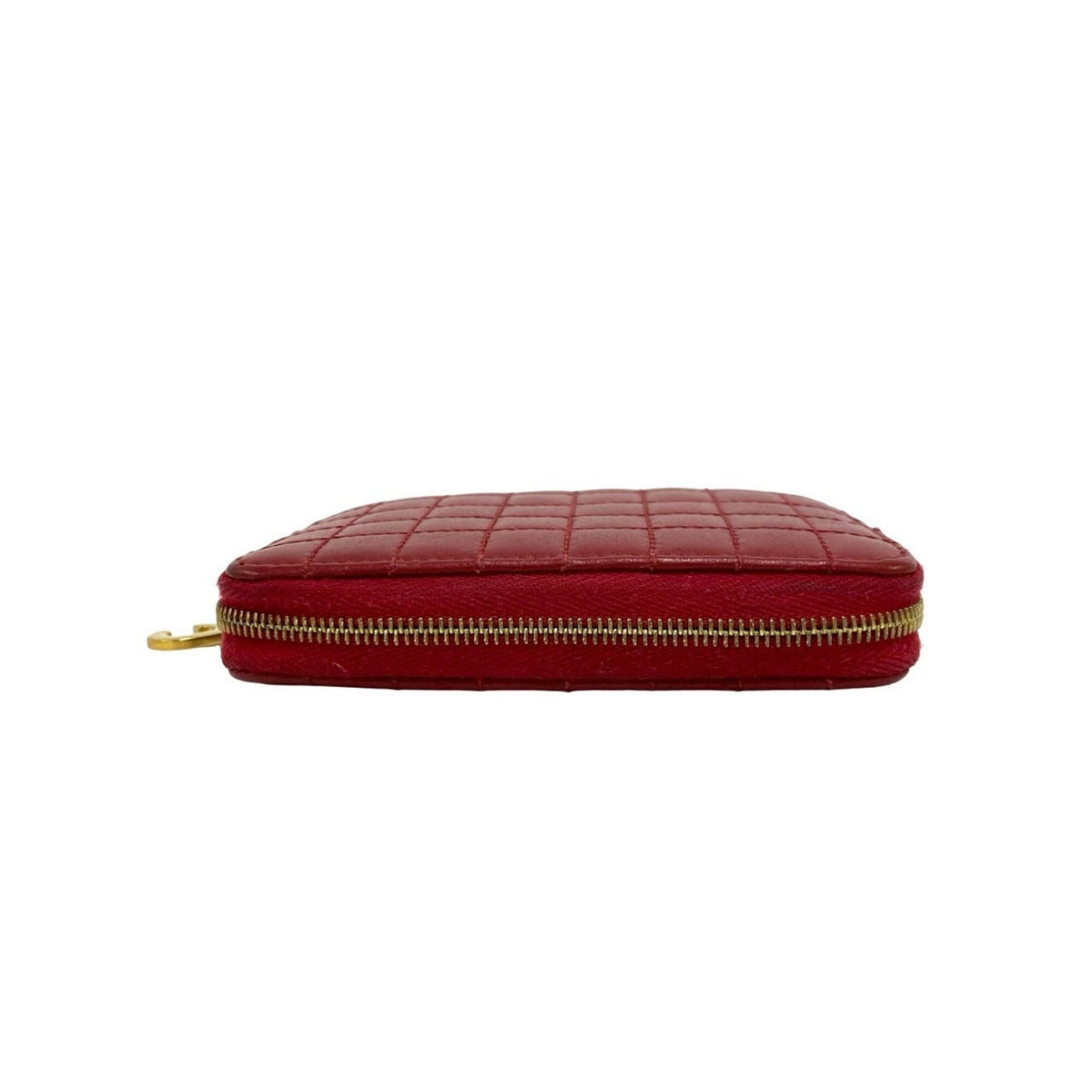 Celine Red Color Leather Wallet (Bi-Fold) (Pre-Owned)