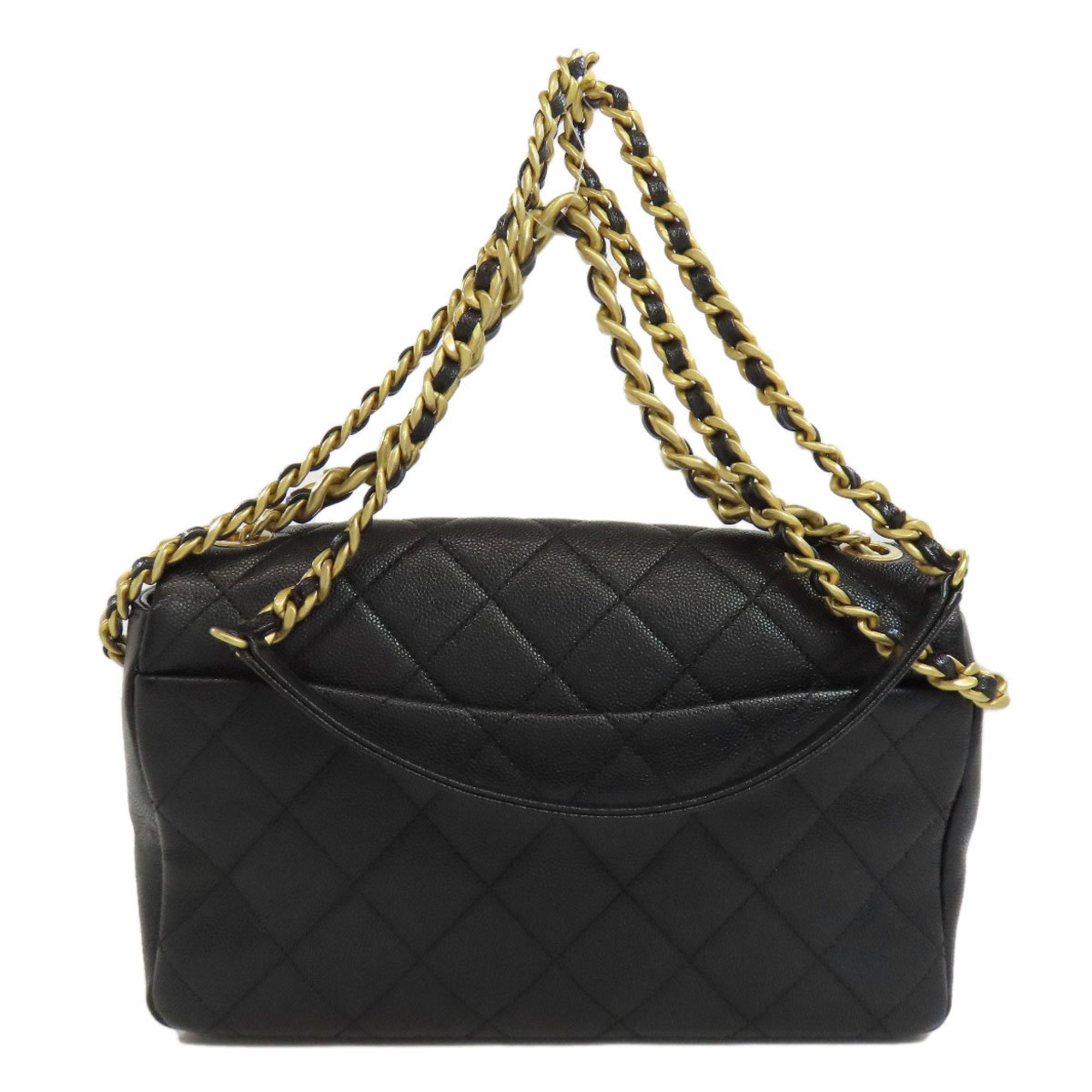 Chanel Black Leather Shoulder Bag (Pre-Owned)