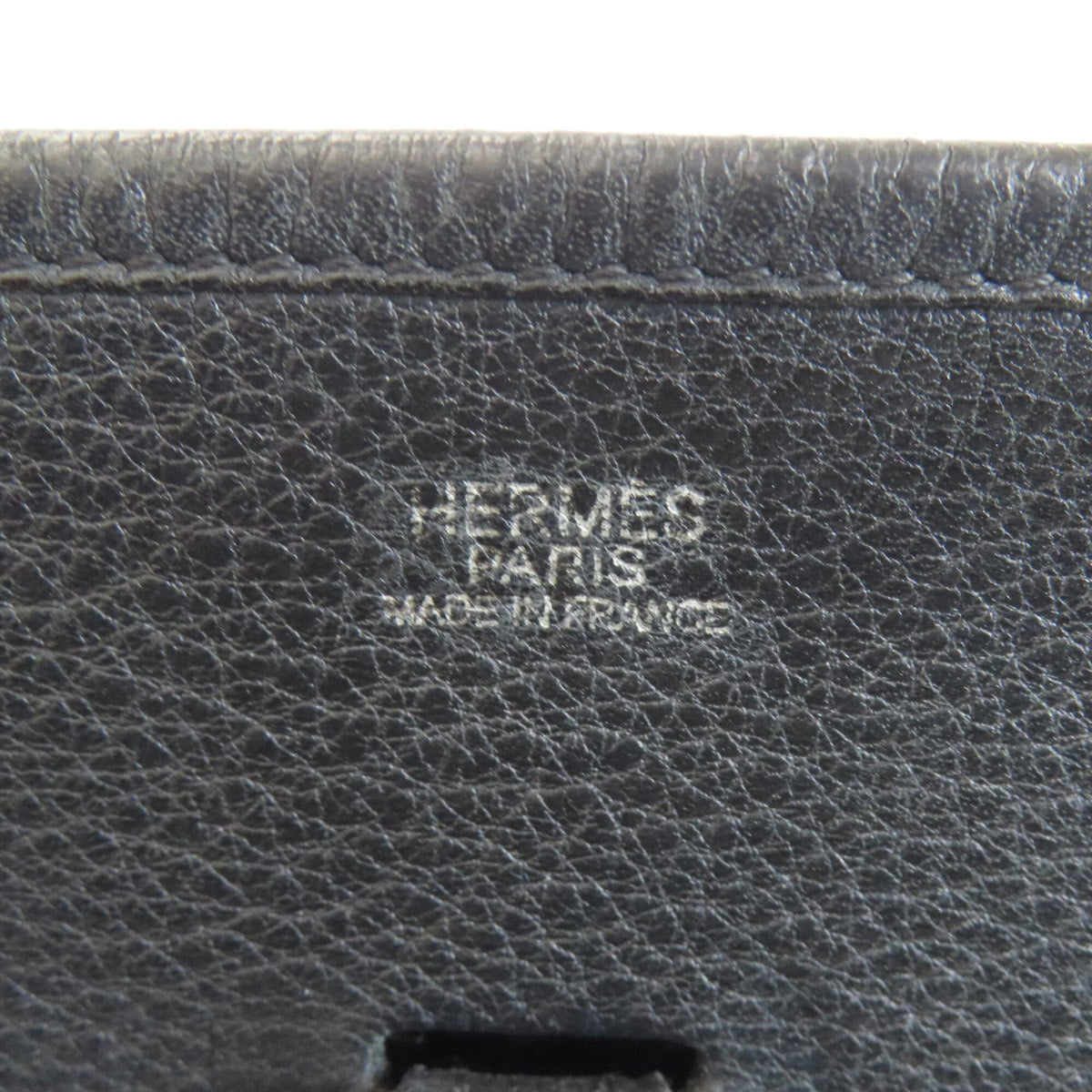 Hermes Black Taurillon Clemence Leather Shoulder Bag (Pre-Owned)