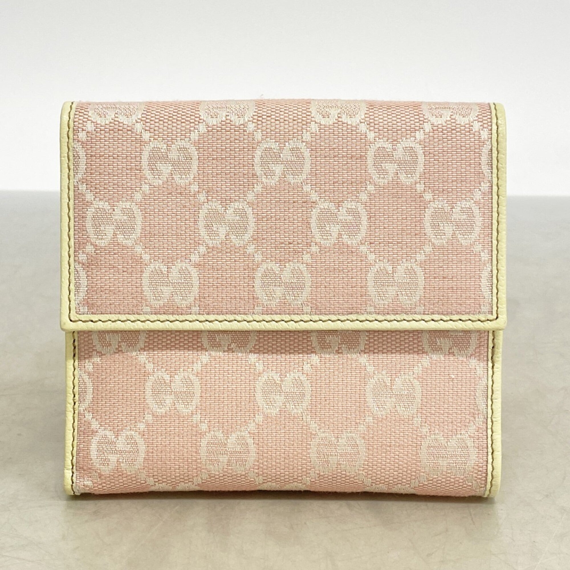 Gucci Pink Canvas Wallet (Bi-Fold) (Pre-Owned)