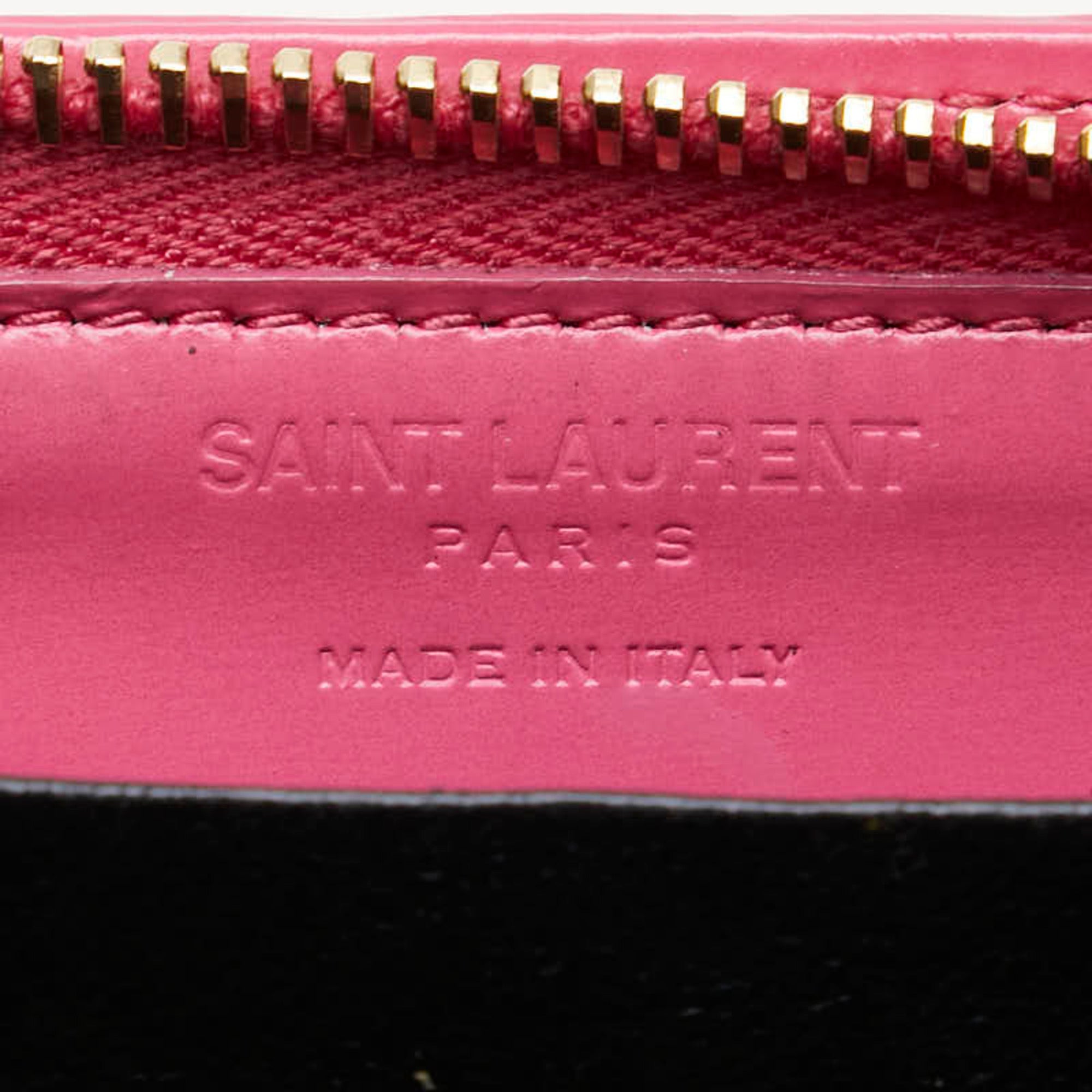 Saint Laurent Pink Leather Coin Purse/Coin Case (Pre-Owned)