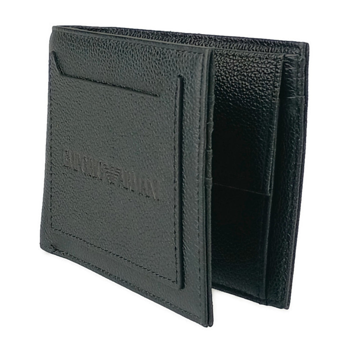 Emporio Armani Black Leather Wallet (Bi-Fold) (Pre-Owned)