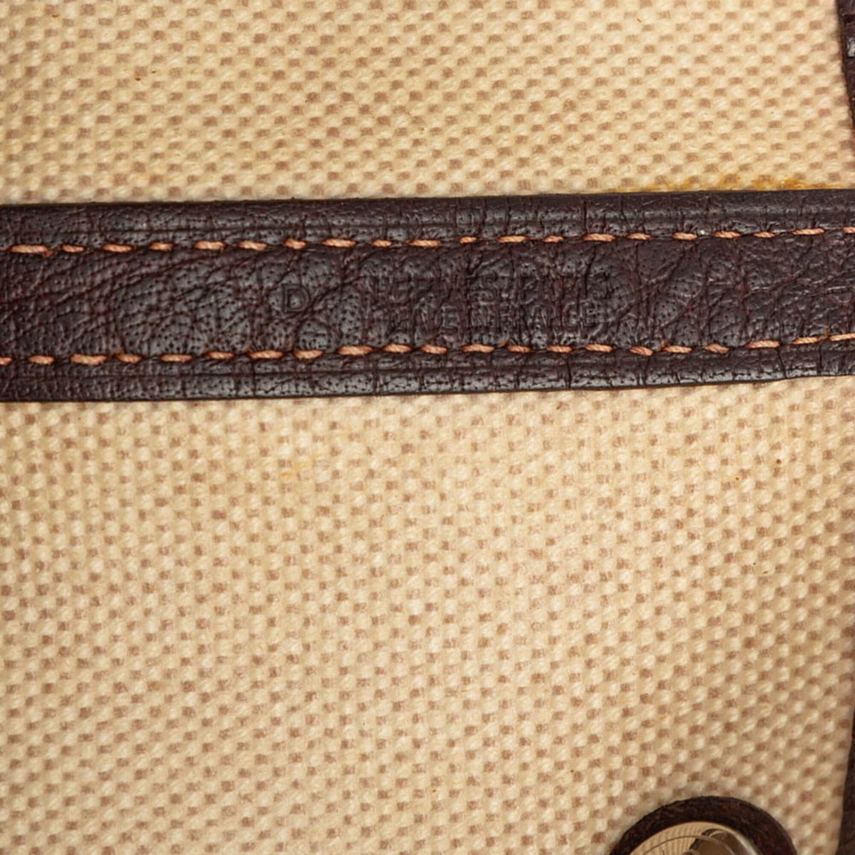 Hermes Beige Brown Leather Toile H Tote Bag (Pre-Owned)