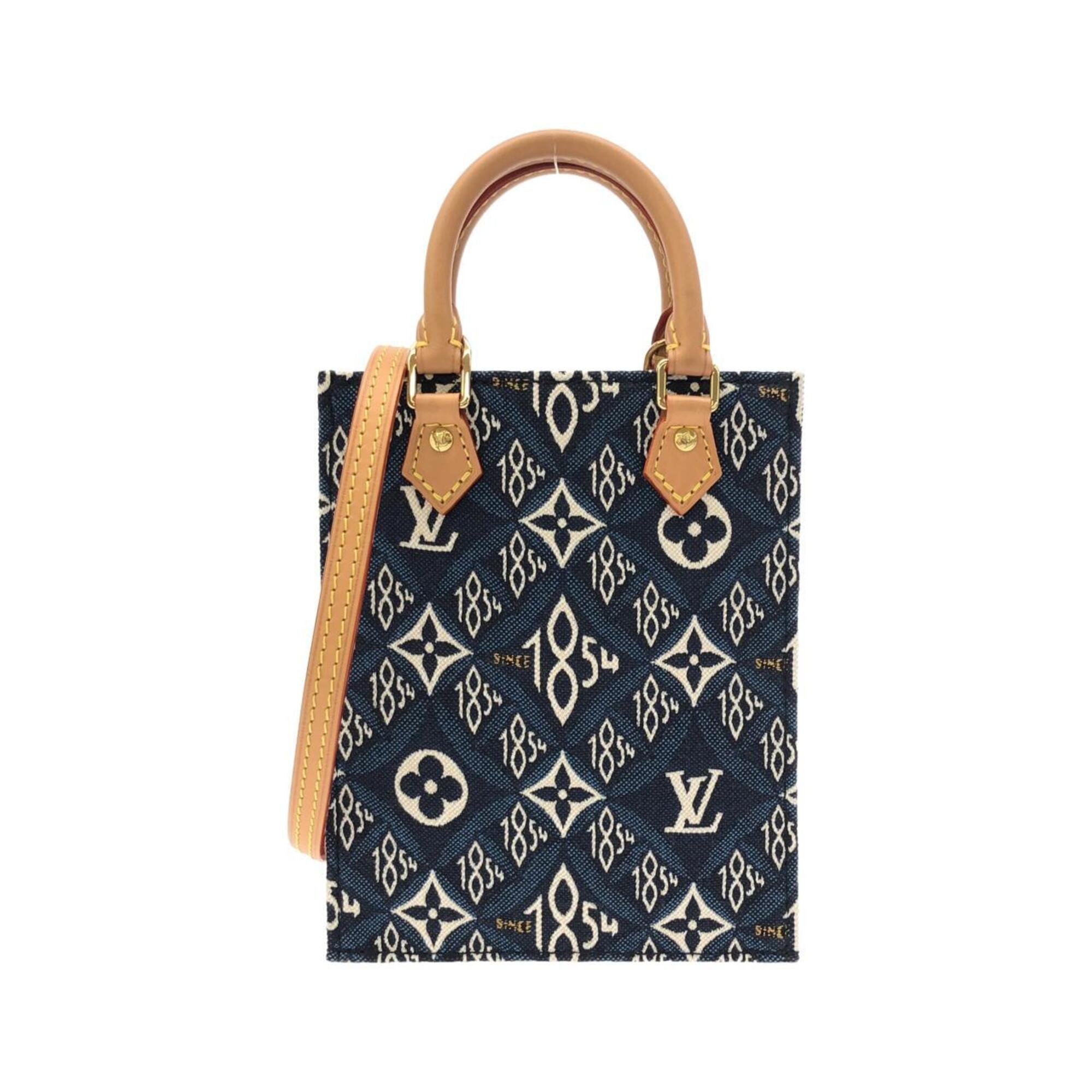 Louis Vuitton Blue Jacquard Handbag (Pre-Owned)