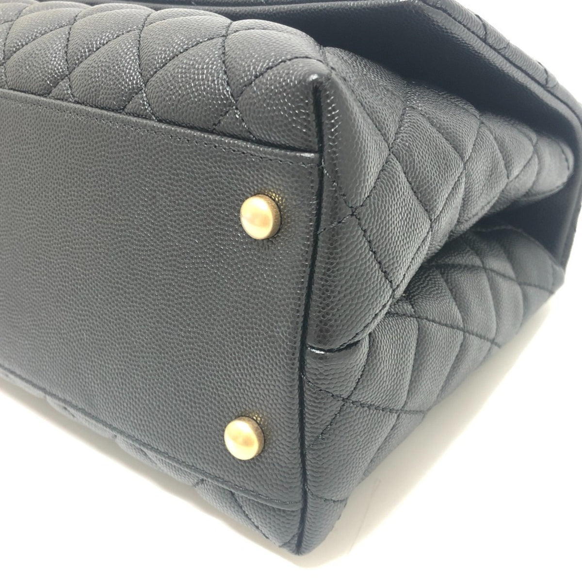 Chanel Matelasse Black Grained Calfskin Handbag Shoulder Bag (Pre-Owned)