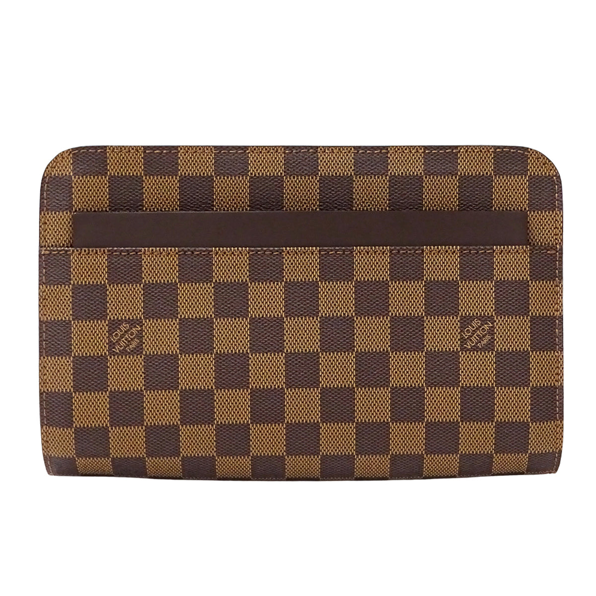Louis Vuitton Damier Damier Canvas Ebene Damier Canvas Clutch Bag (Pre-Owned)