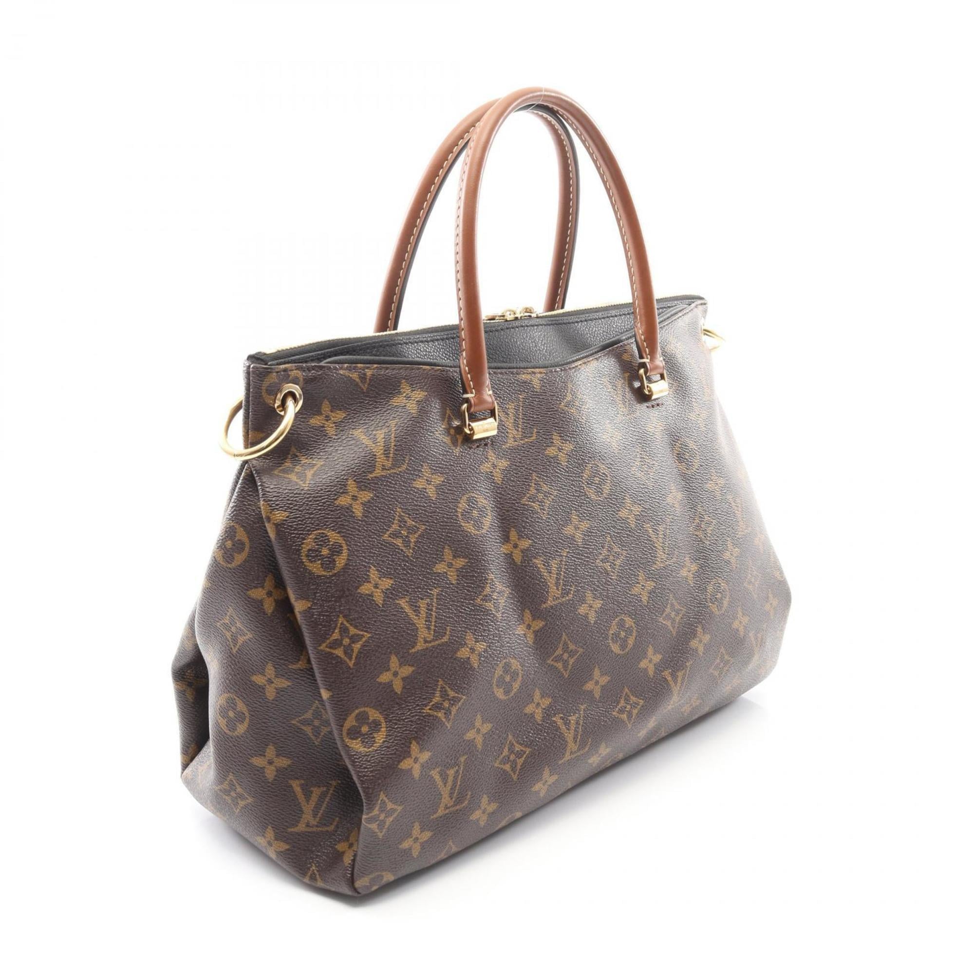 Louis Vuitton Black Brown Noir Coated Canvas Leather Handbag (Pre-Owned)