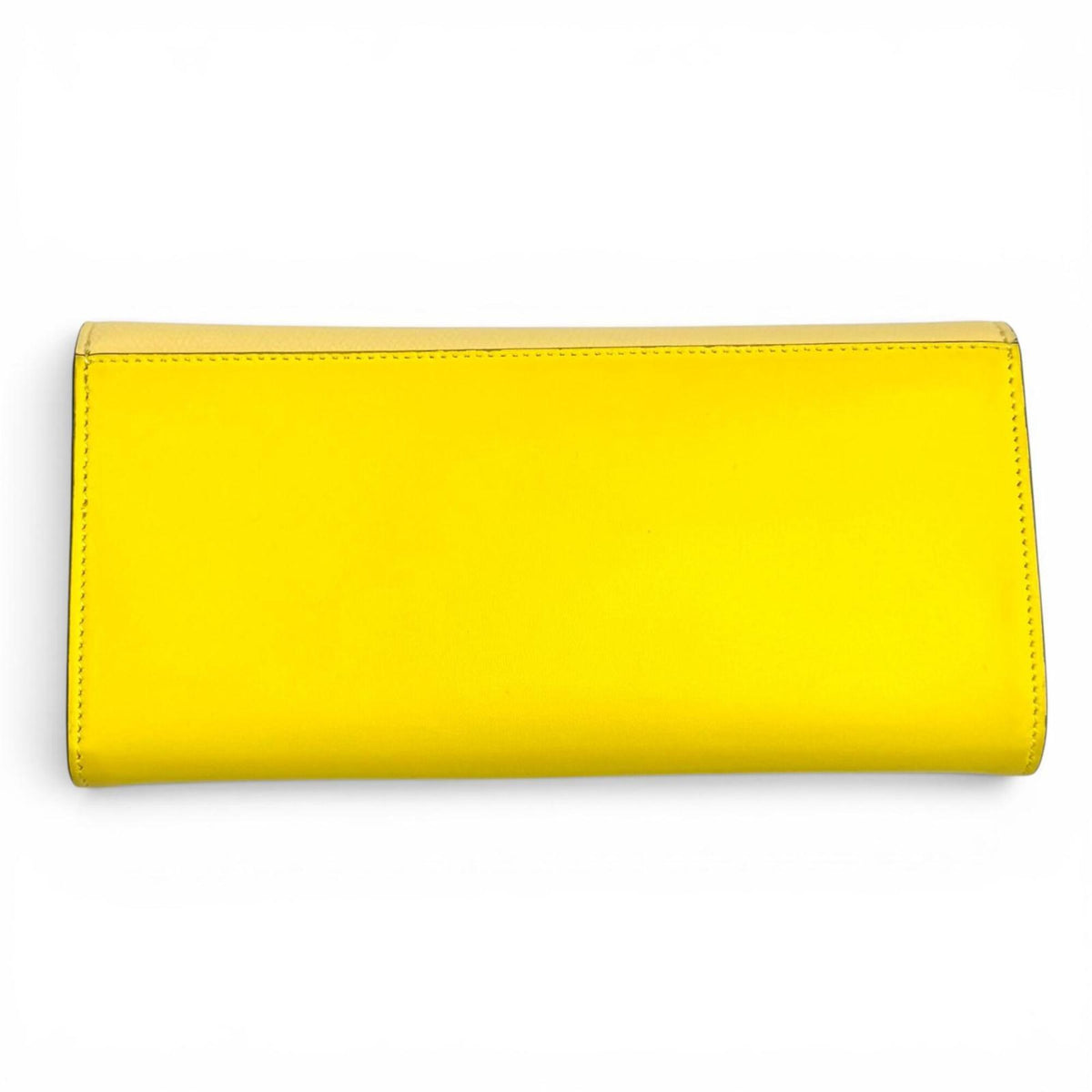 Fendi Yellow Leather Long Wallet (Bi-Fold) (Pre-Owned)