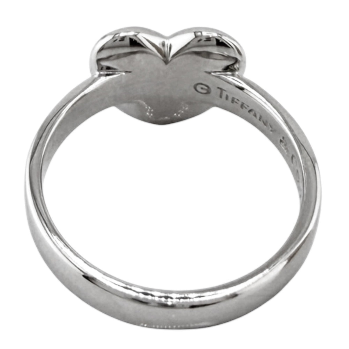 Tiffany Silver White Gold (18K) Band Ring (Pre-Owned)