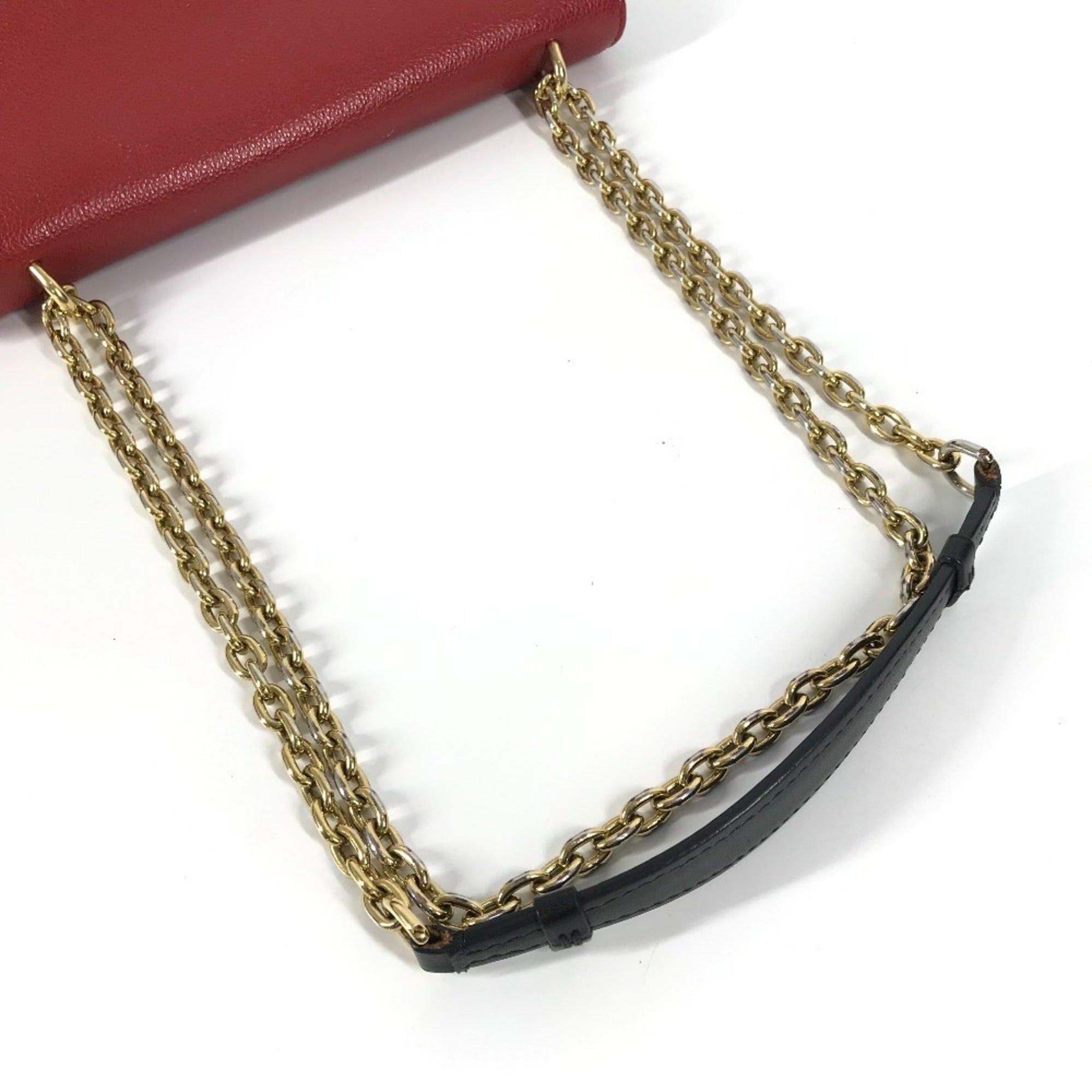 Louis Vuitton Brown Red Color Monogram Pochette Shoulder Bag (Pre-Owned)
