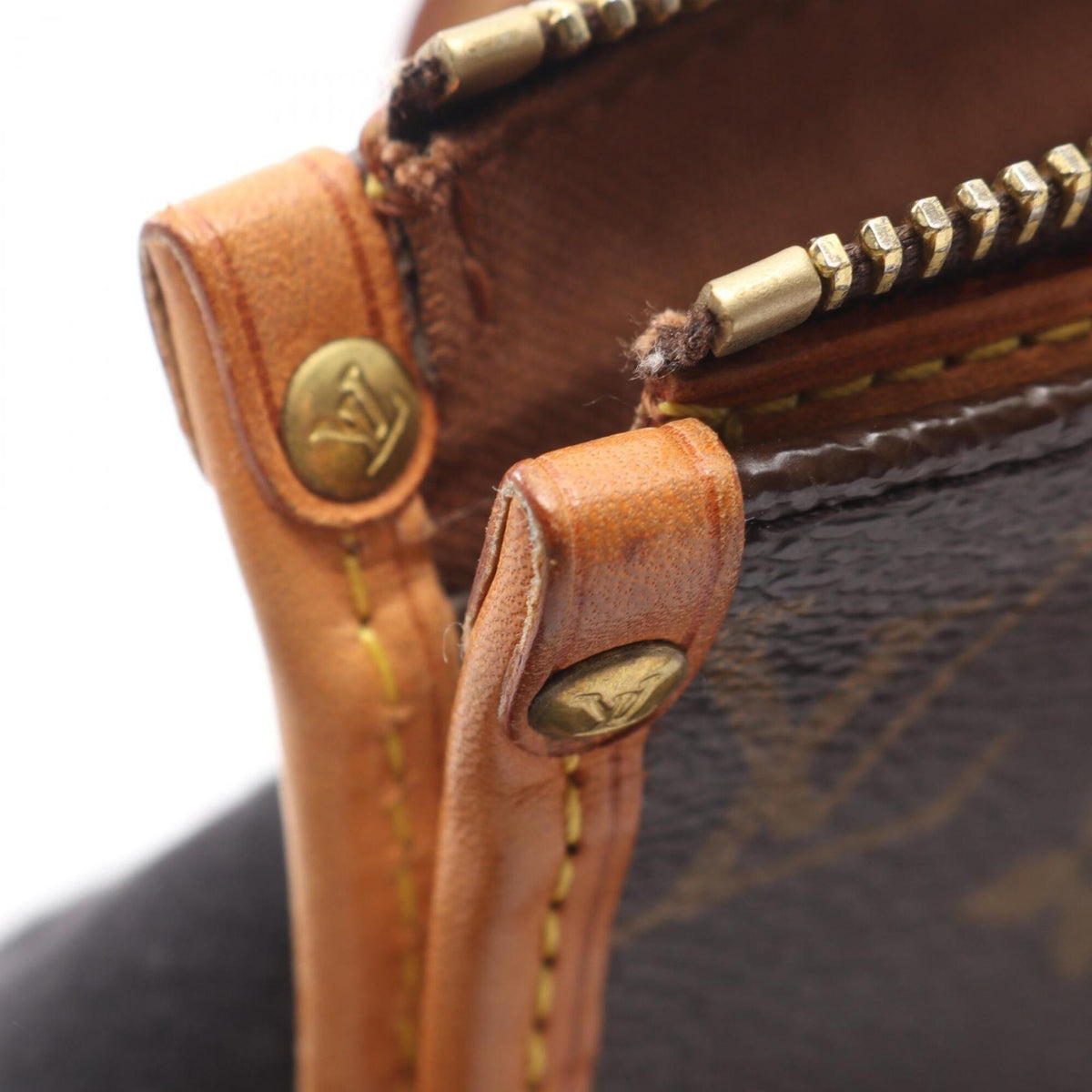 Louis Vuitton Brown Monogram Coated Canvas Leather Handbag Tote Bag (Pre-Owned)