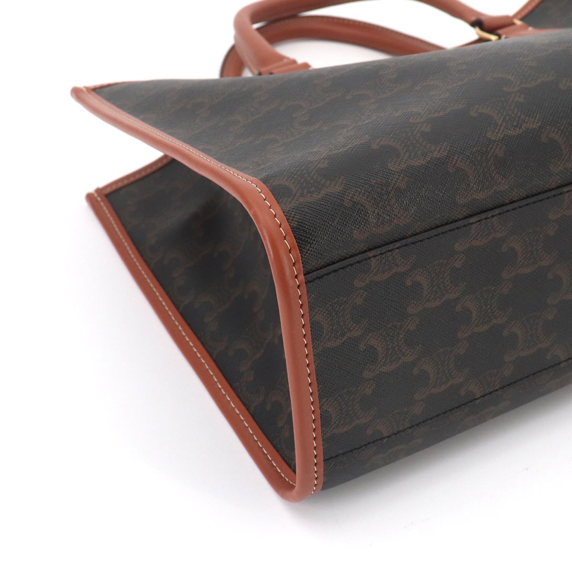 Celine Black Brown Pvc Leather Handbag Tote Bag (Pre-Owned)