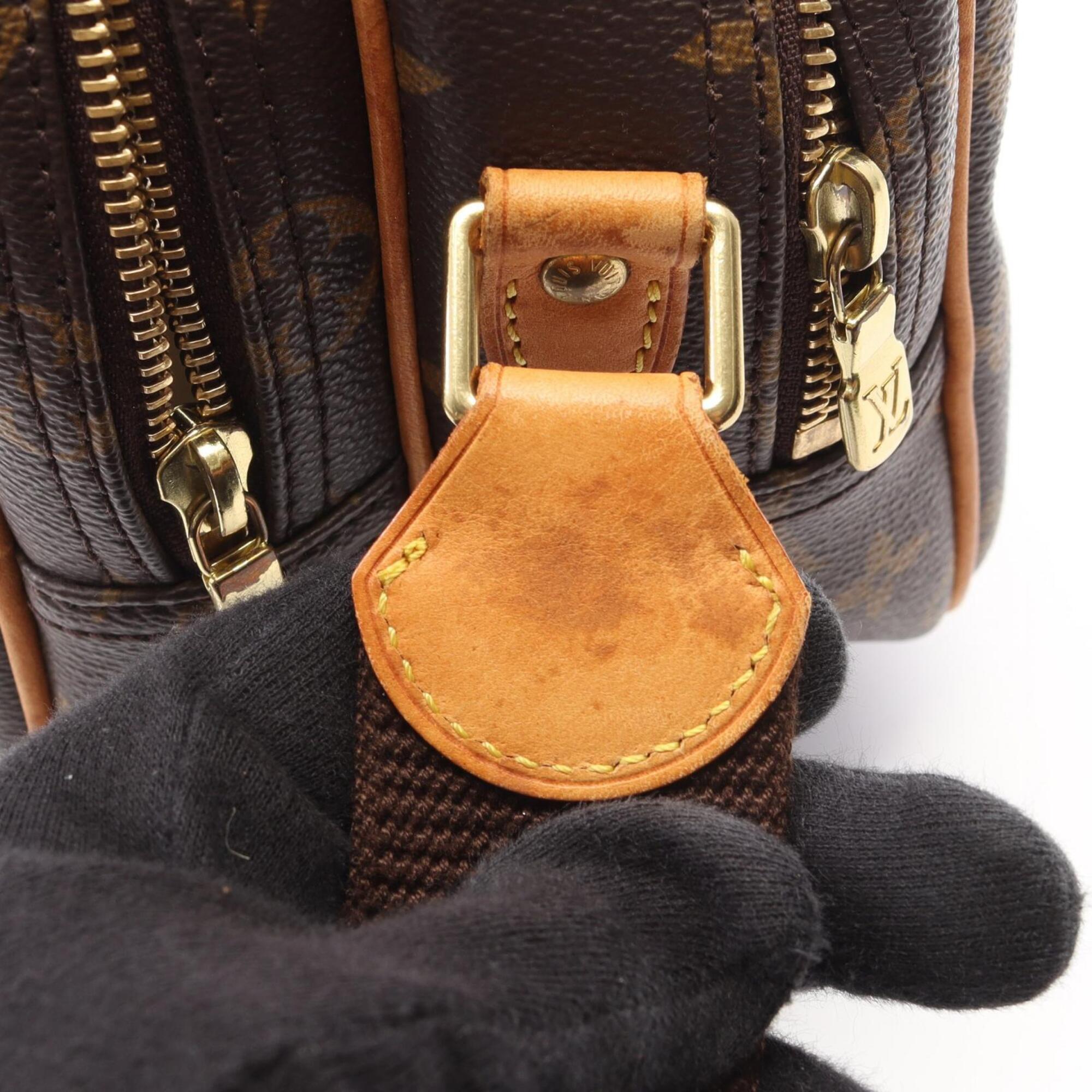 Louis Vuitton Brown Monogram Coated Canvas Leather Handbag Shoulder Bag (Pre-Owned)