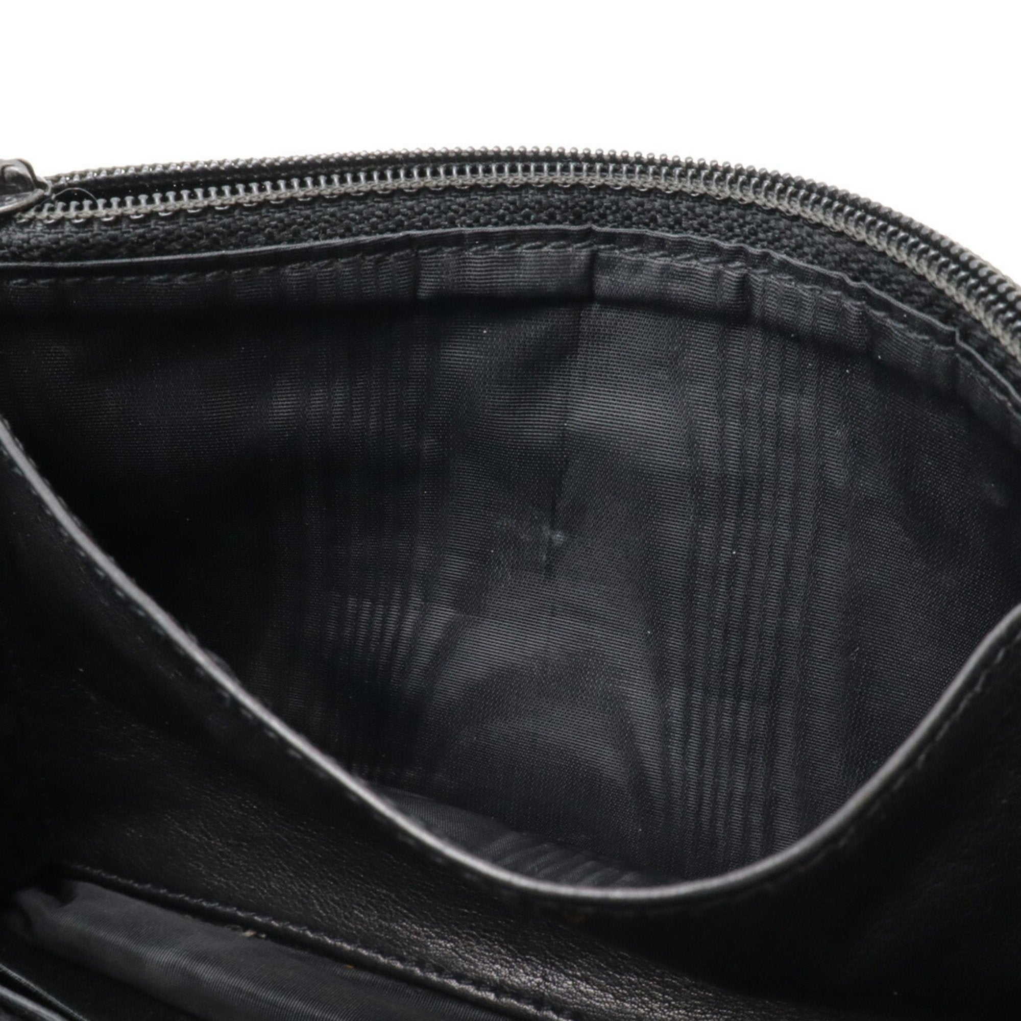 Chanel Black Leather Chain/Shoulder Wallet (Pre-Owned)