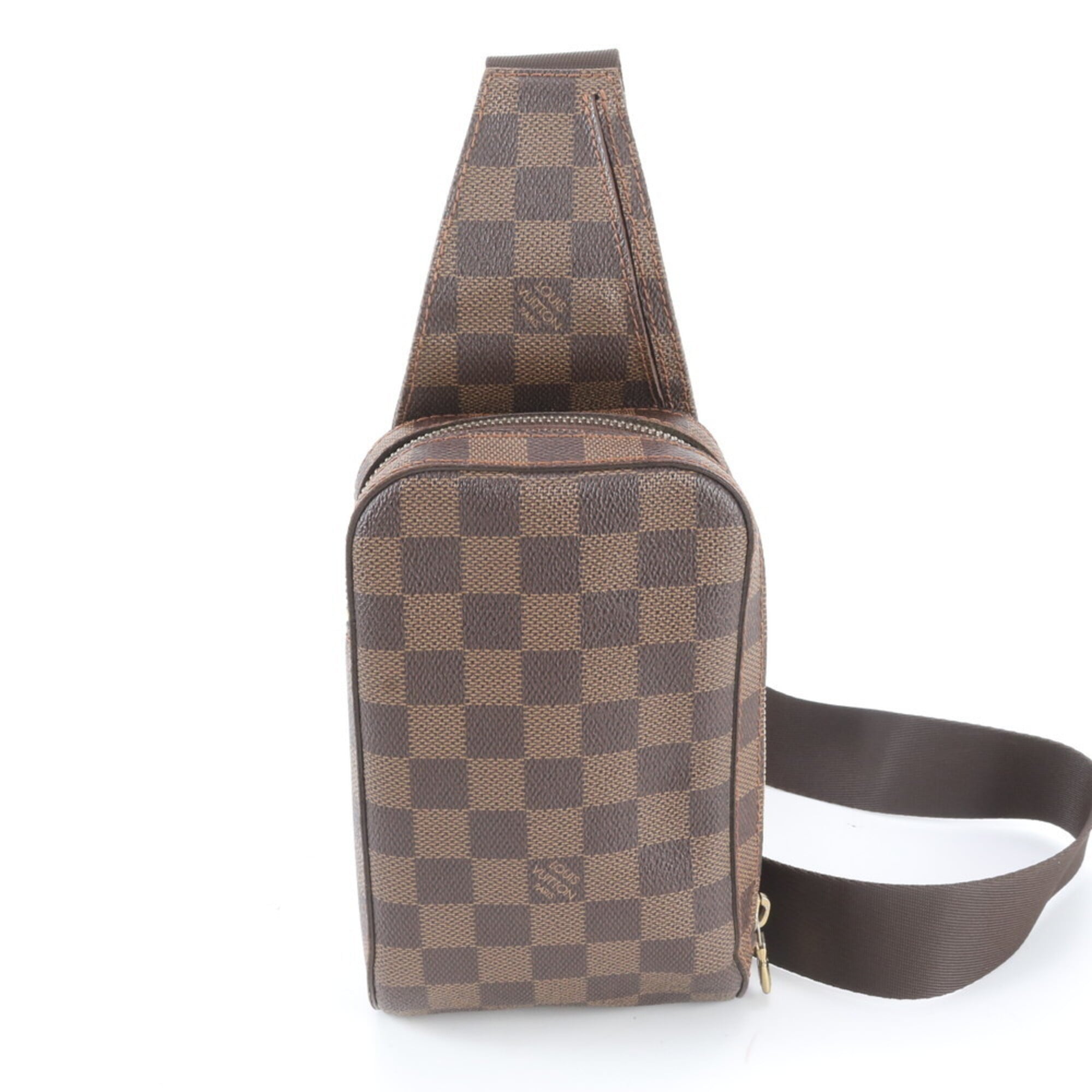 Louis Vuitton Brown Damier Canvas Coated Canvas Leather Pouch Sling Bag (Pre-Owned)