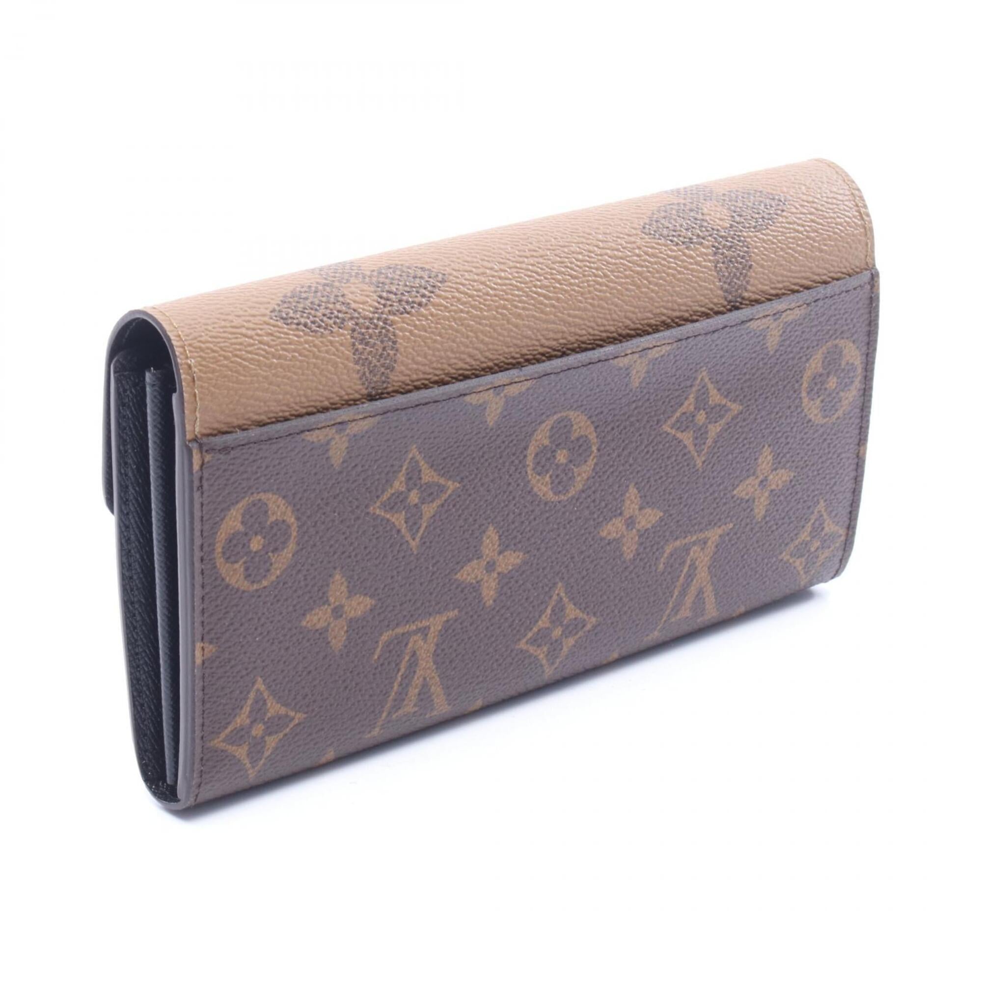 Louis Vuitton Brown Coated Canvas Monogram Reverse Pvc Long Wallet (Bi-Fold) (Pre-Owned)