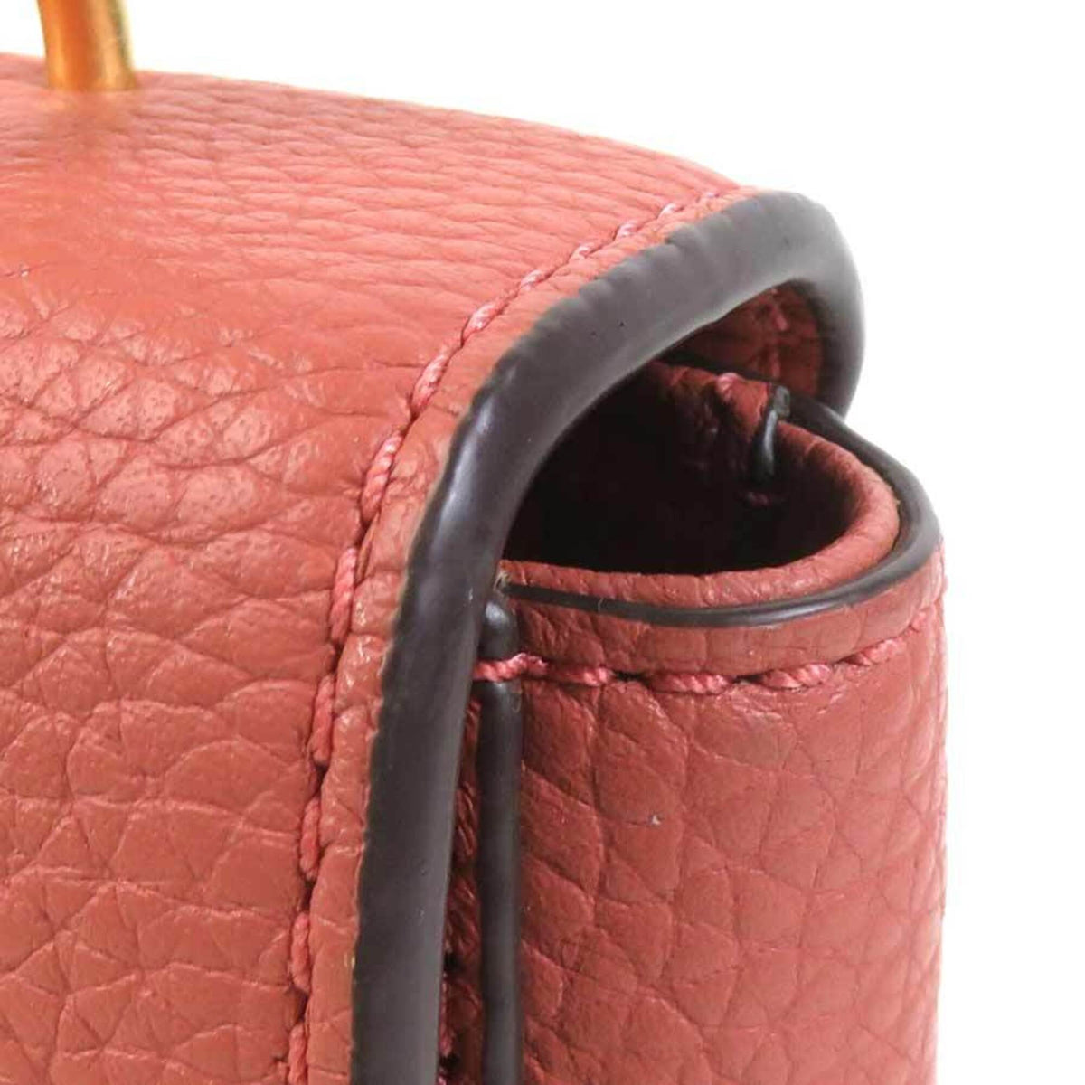 Tory Burch Coral Orange Leather Shoulder Bag (Pre-Owned)