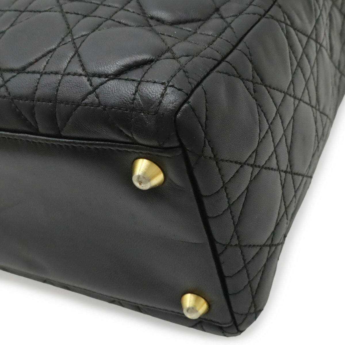 Christian Dior Black Leather Handbag Shoulder Bag (Pre-Owned)
