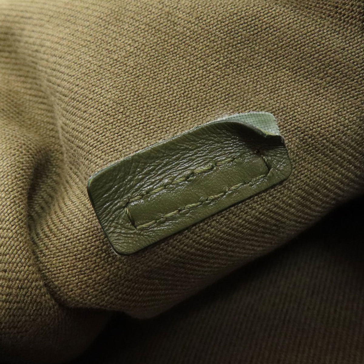 Celine Green Khaki Canvas Backpack (Pre-Owned)