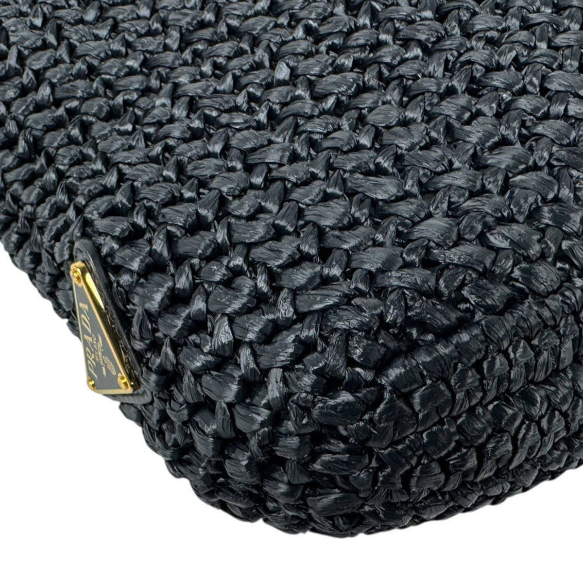 Prada Black Raffia Handbag (Pre-Owned)