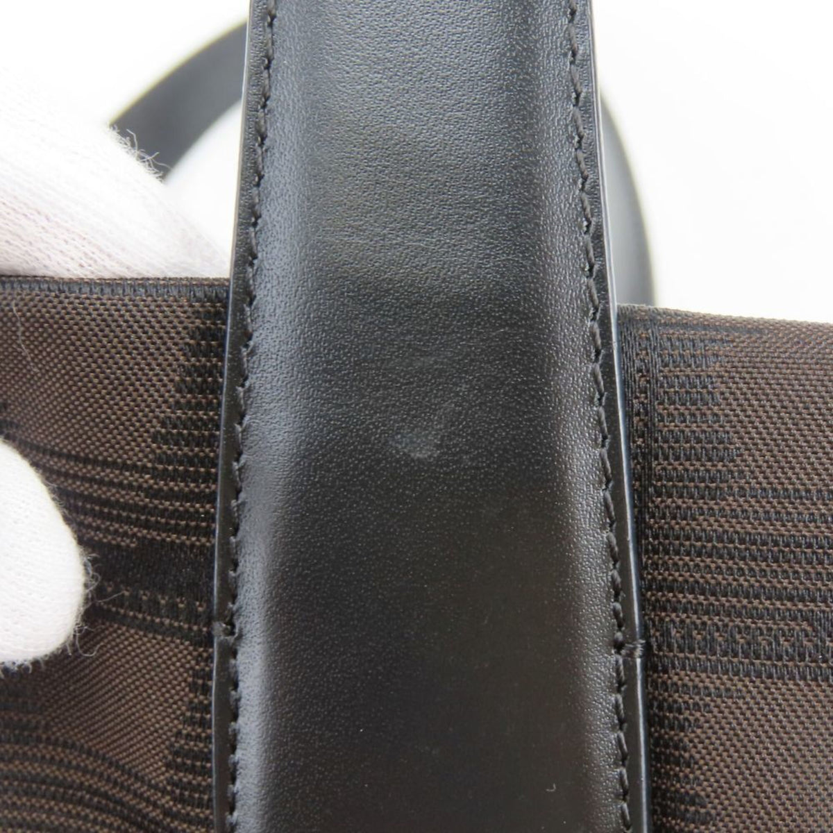 Chanel New Travel Line Black Jacquard Nylon Leather Tote Bag (Pre-Owned)
